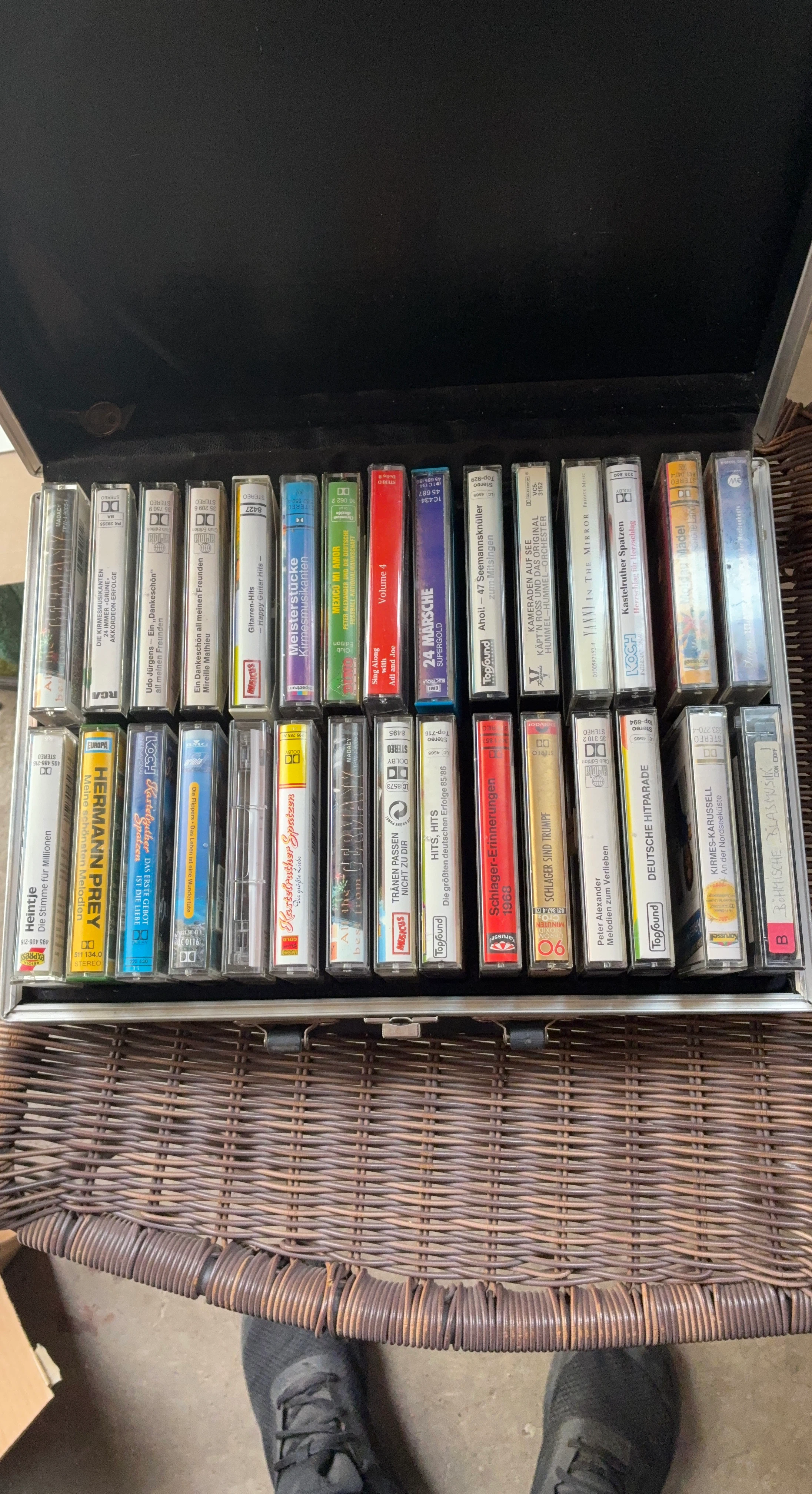 Cassette Tape Collection with Case