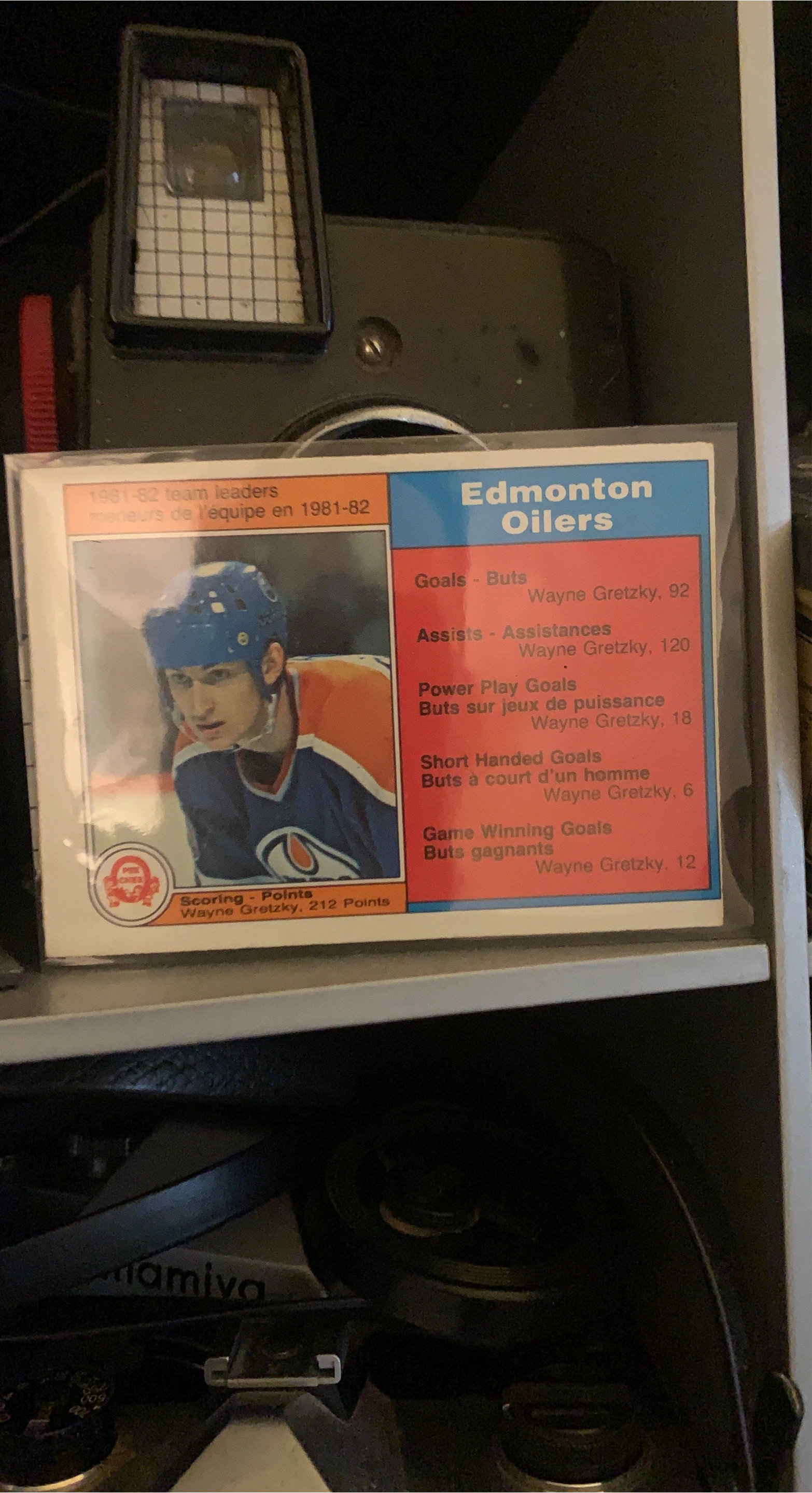 1981-82 Edmonton Oilers Wayne Gretzky Team Leaders Hockey Card