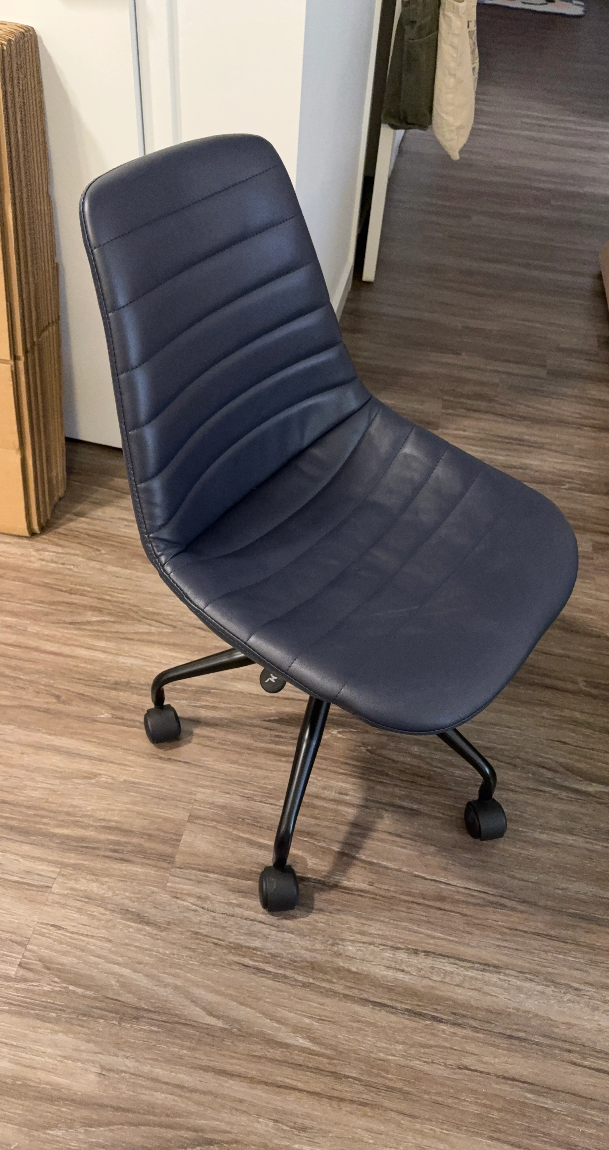 Navy Blue Office Chair with Wheels