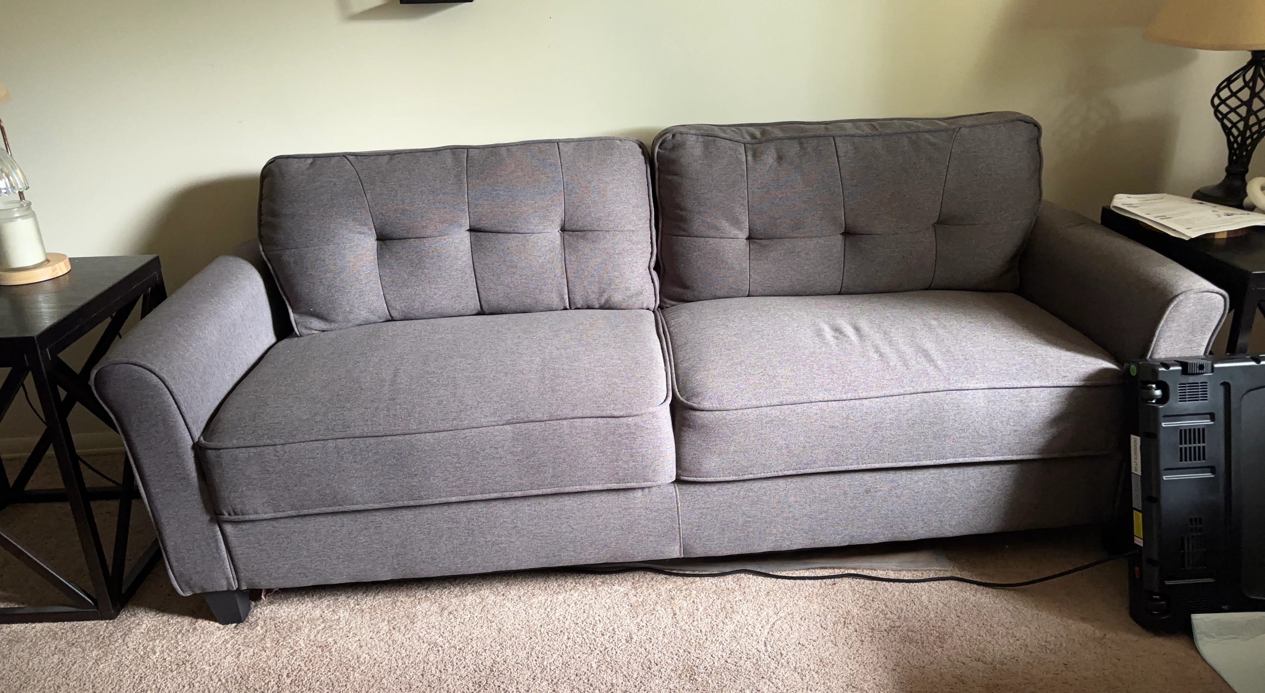 Gray Tufted Sofa