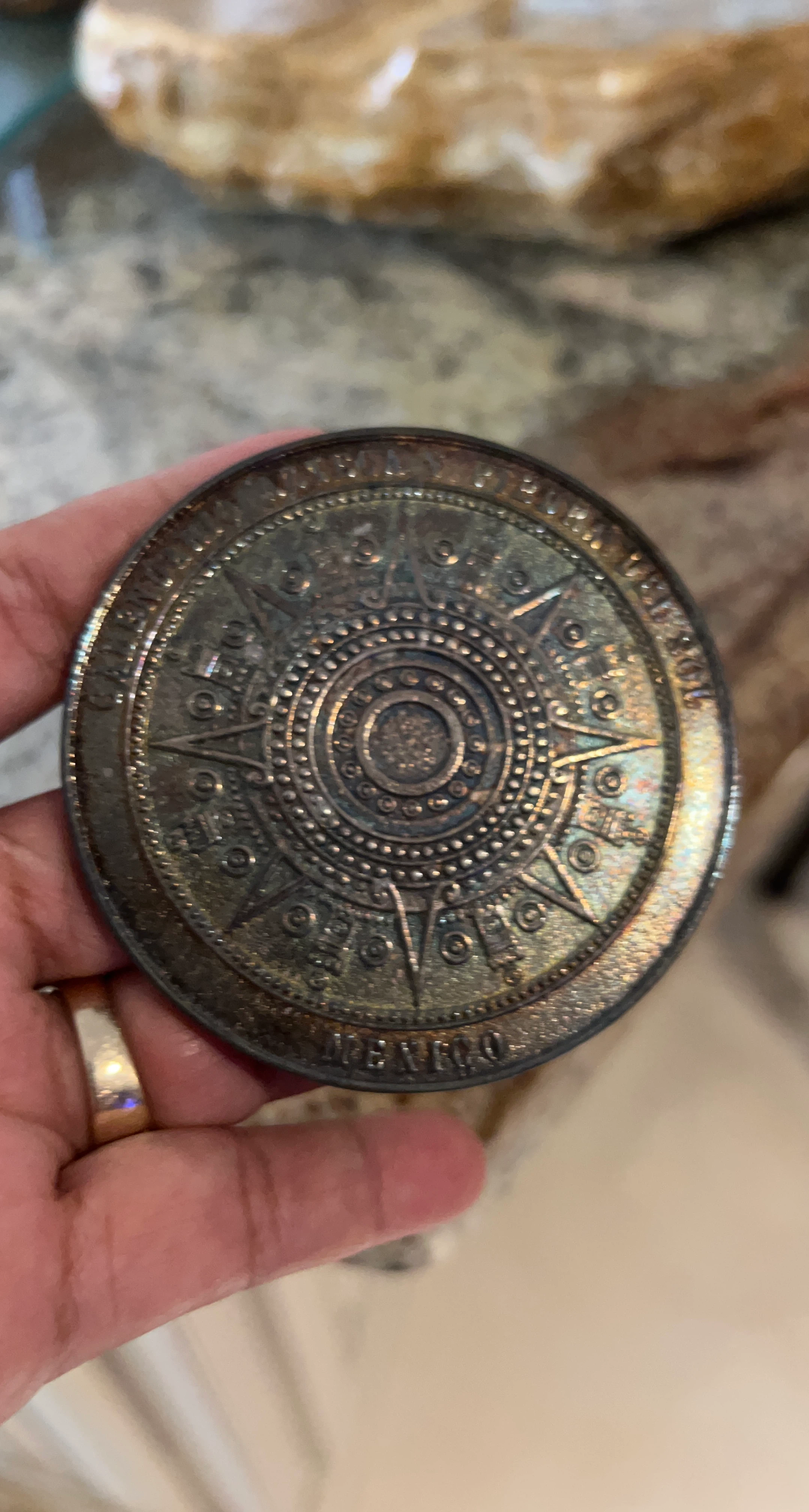 Aztec Calendar Replica Coin