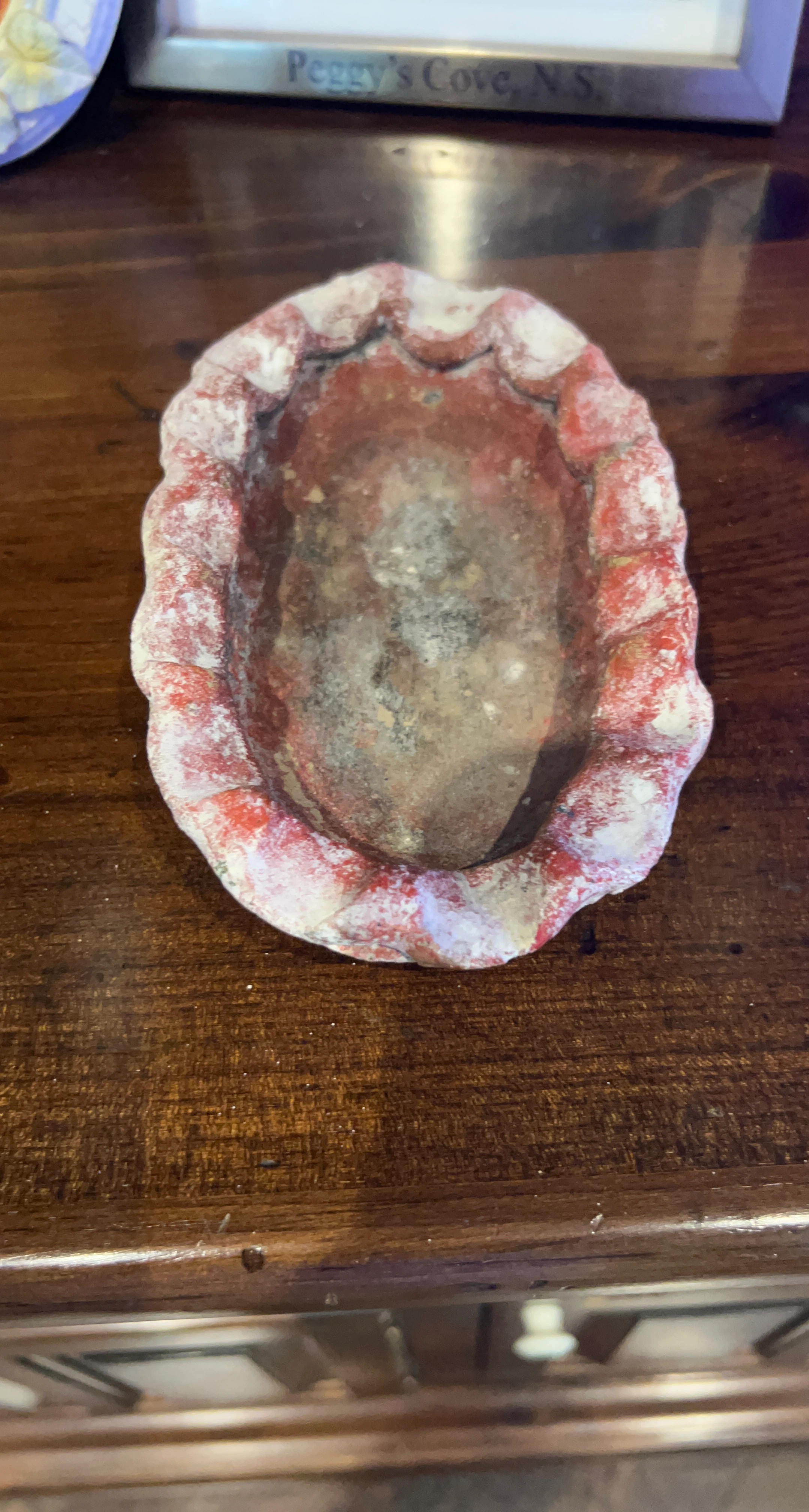 Red and White Decorative ashtray