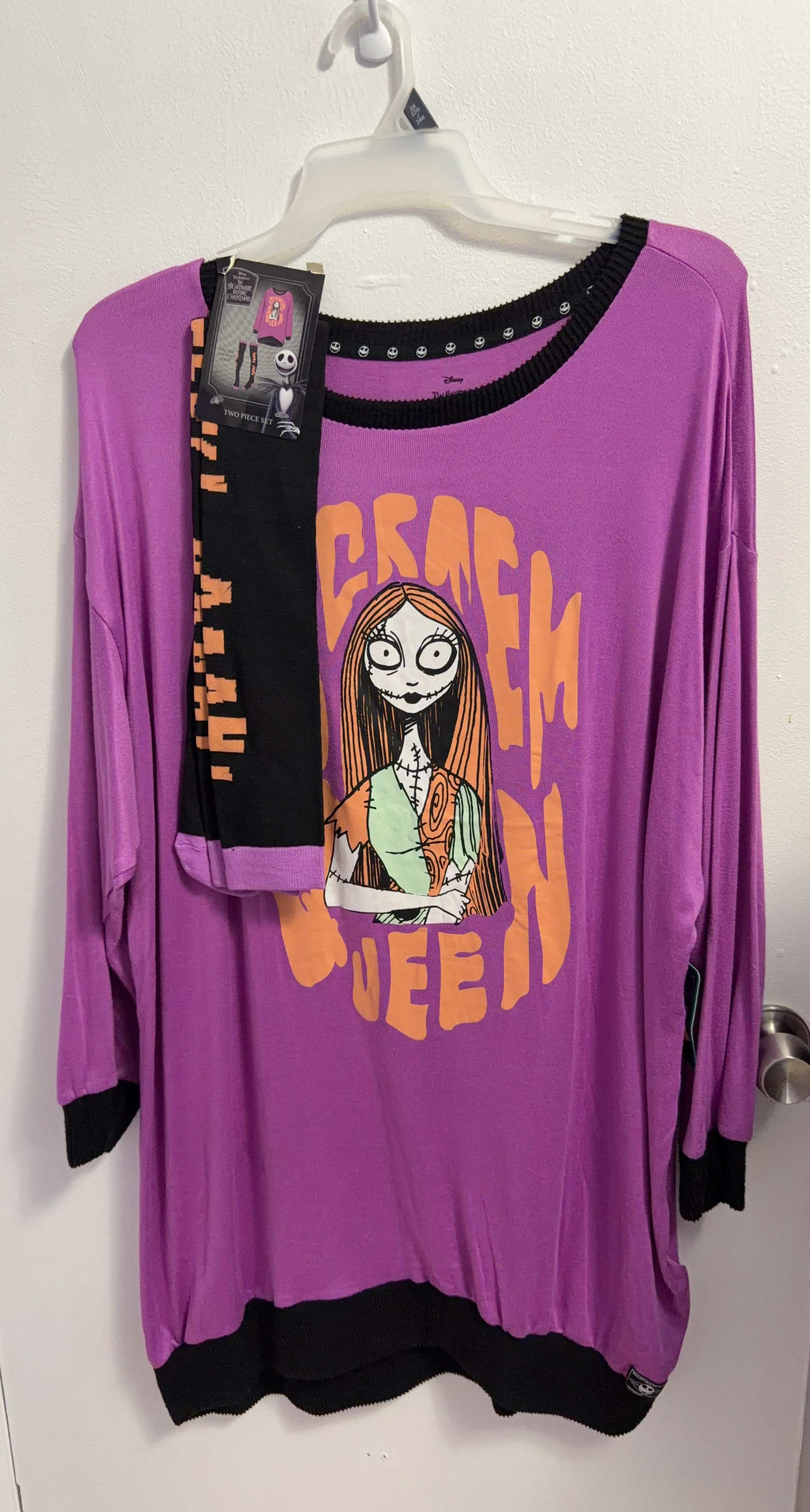 Nightmare Before Christmas Sally "Screaming Queen" Pajama Set