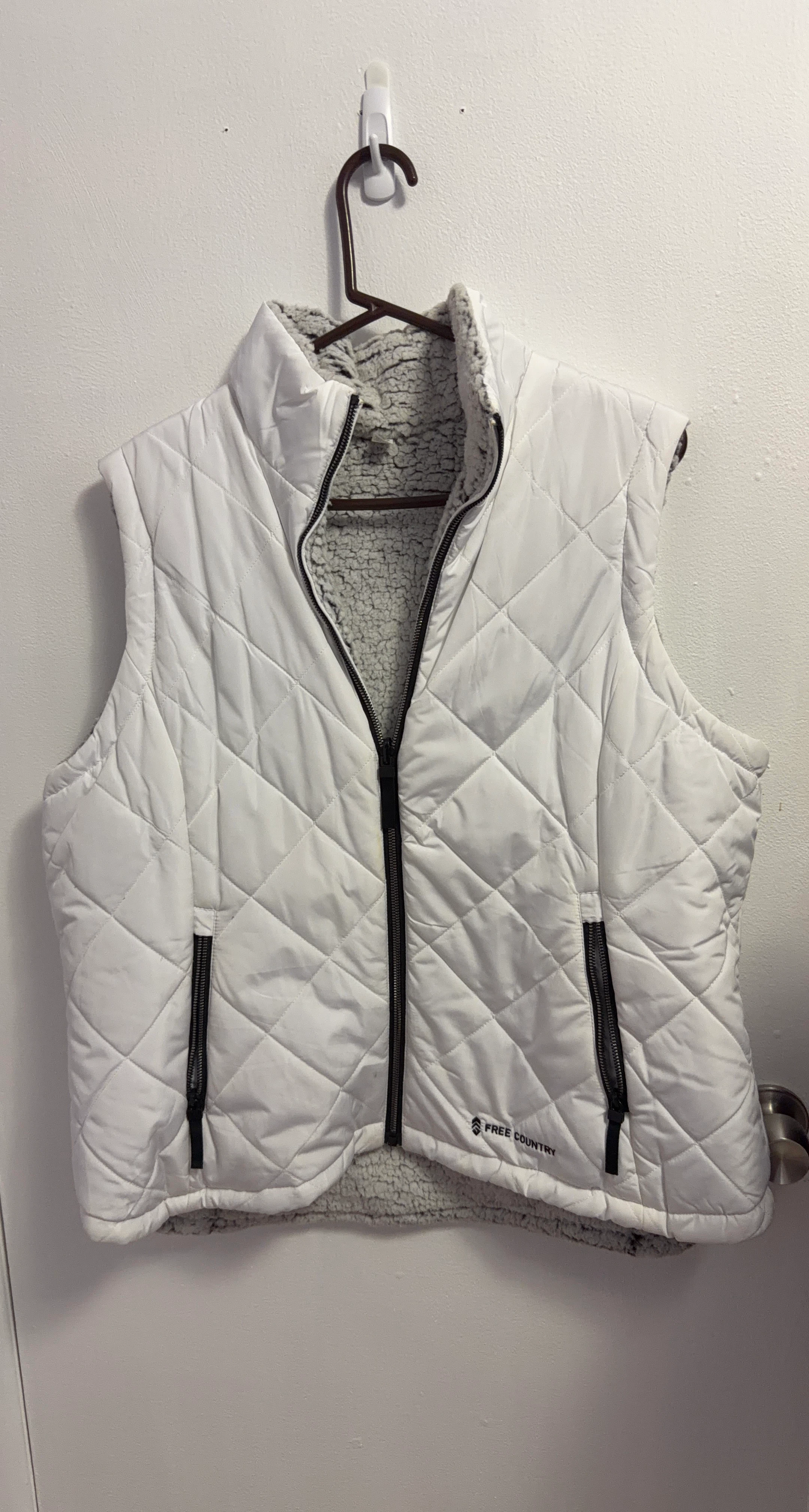 Free Country Quilted Sherpa Lined Vest