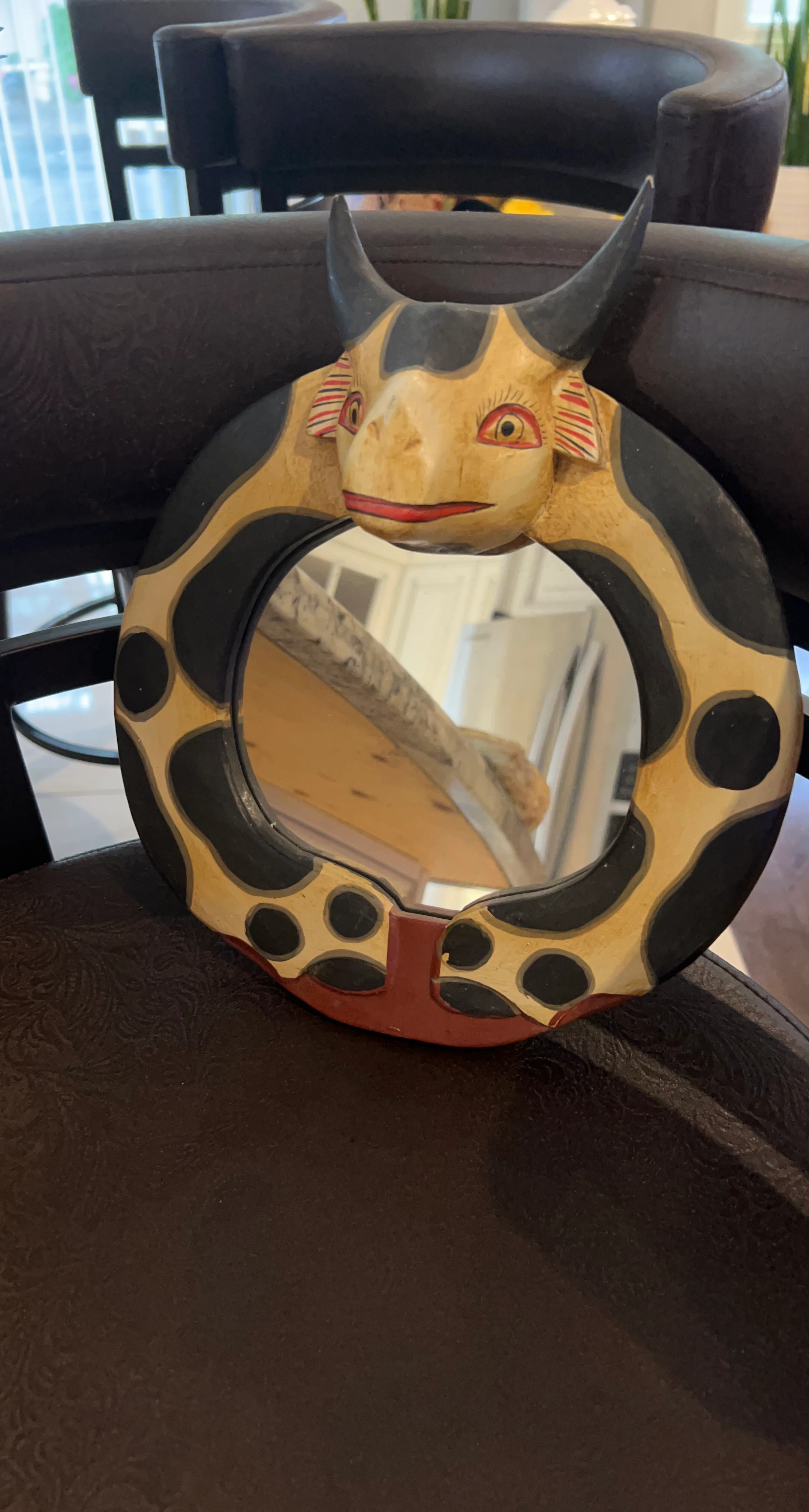 Carved Wooden Mirror