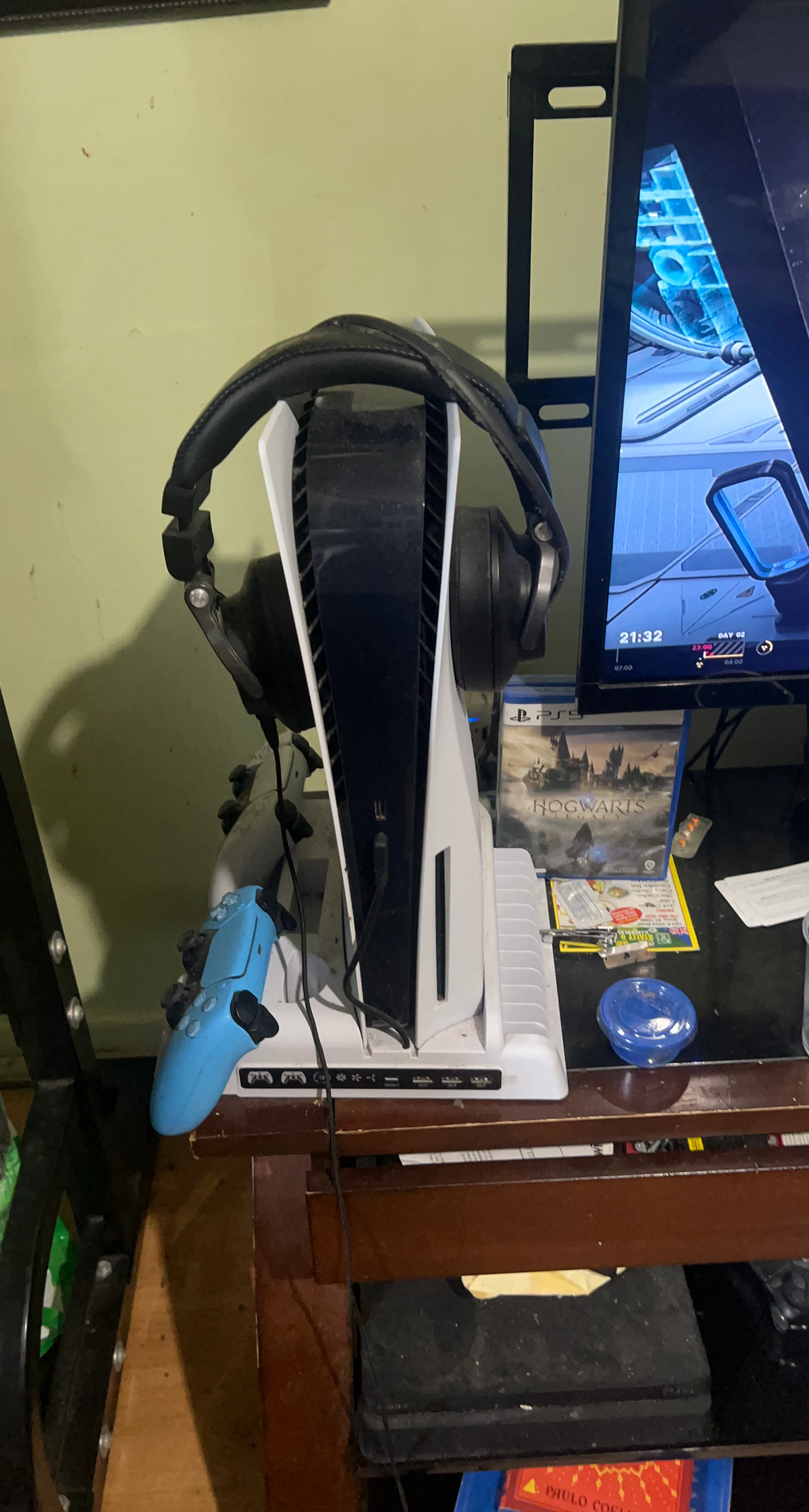 PlayStation 5 Console with DualSense Controller and Headphones