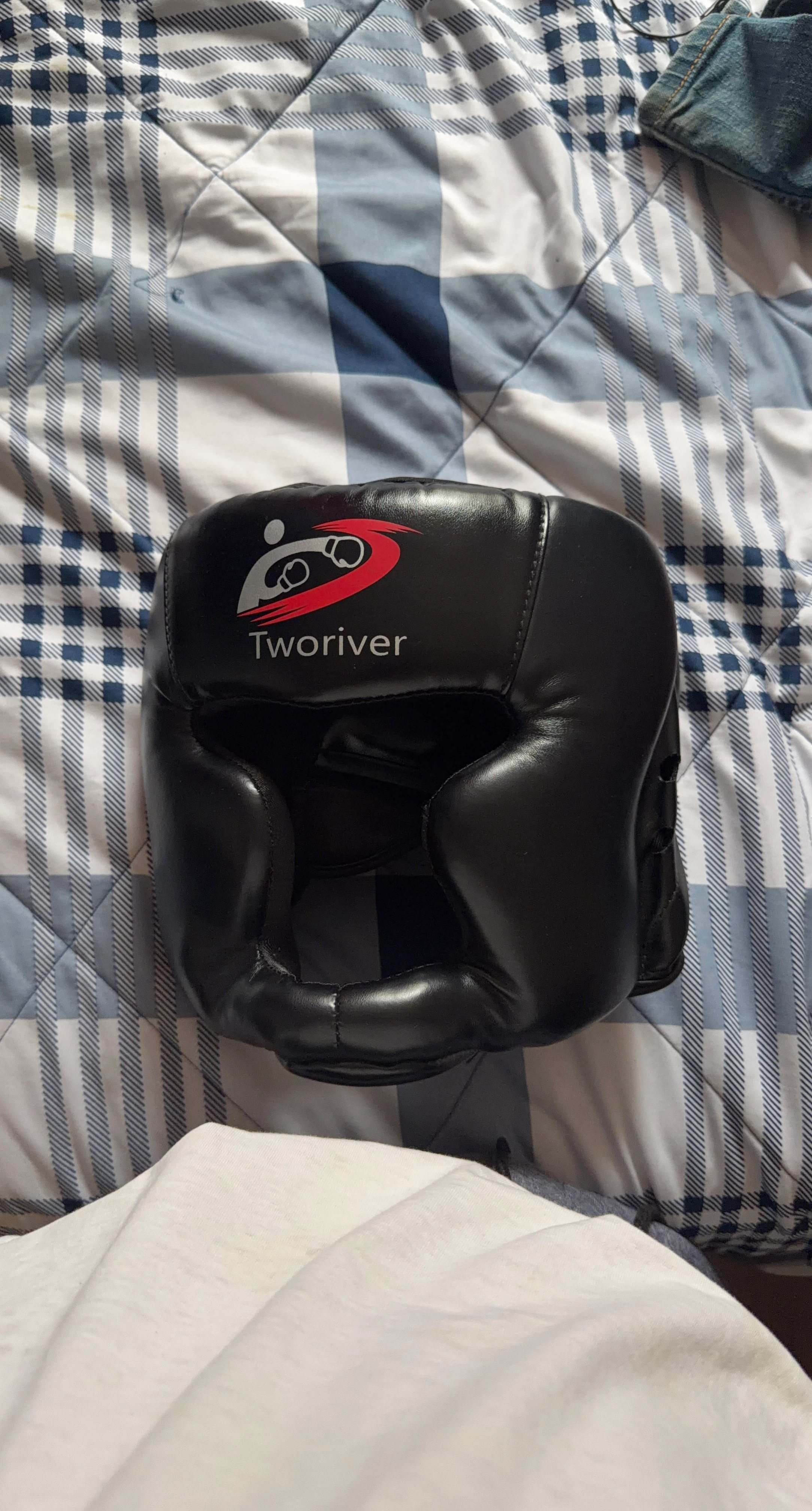 Two River Black Boxing Headgear