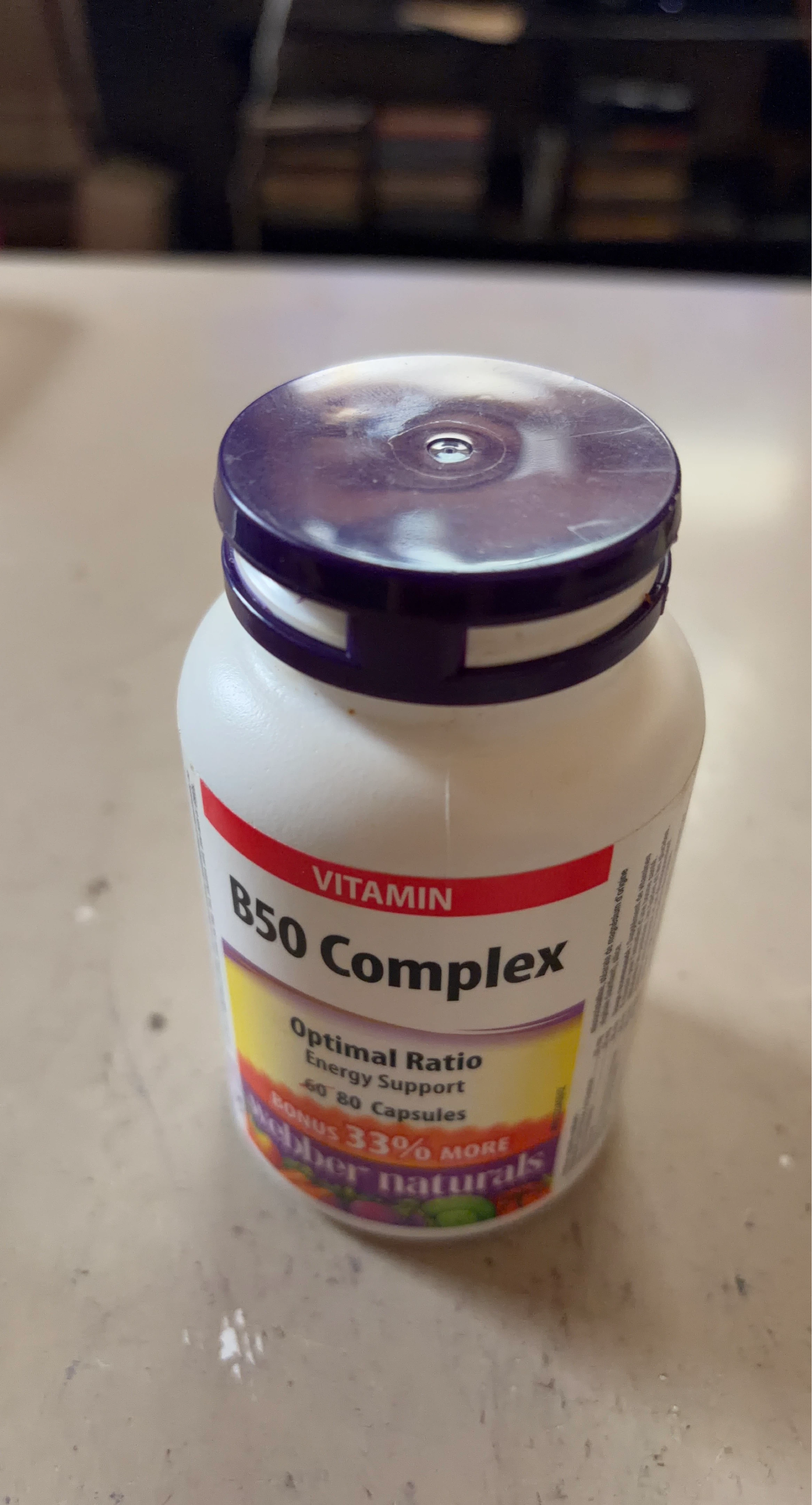 Webber Naturals Vitamin B50 Complex 60 Capsules