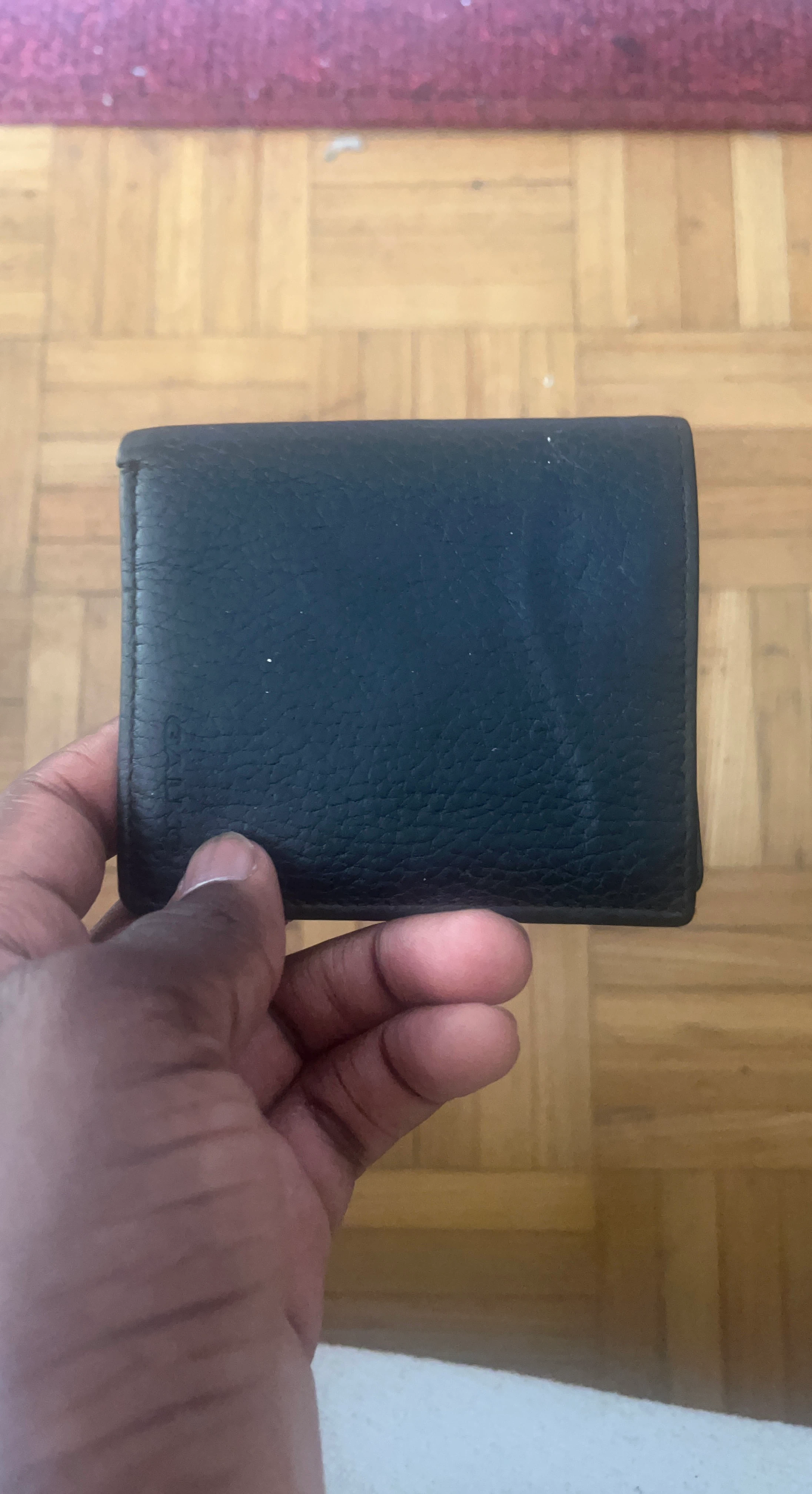 Black Leather Bifold Wallet