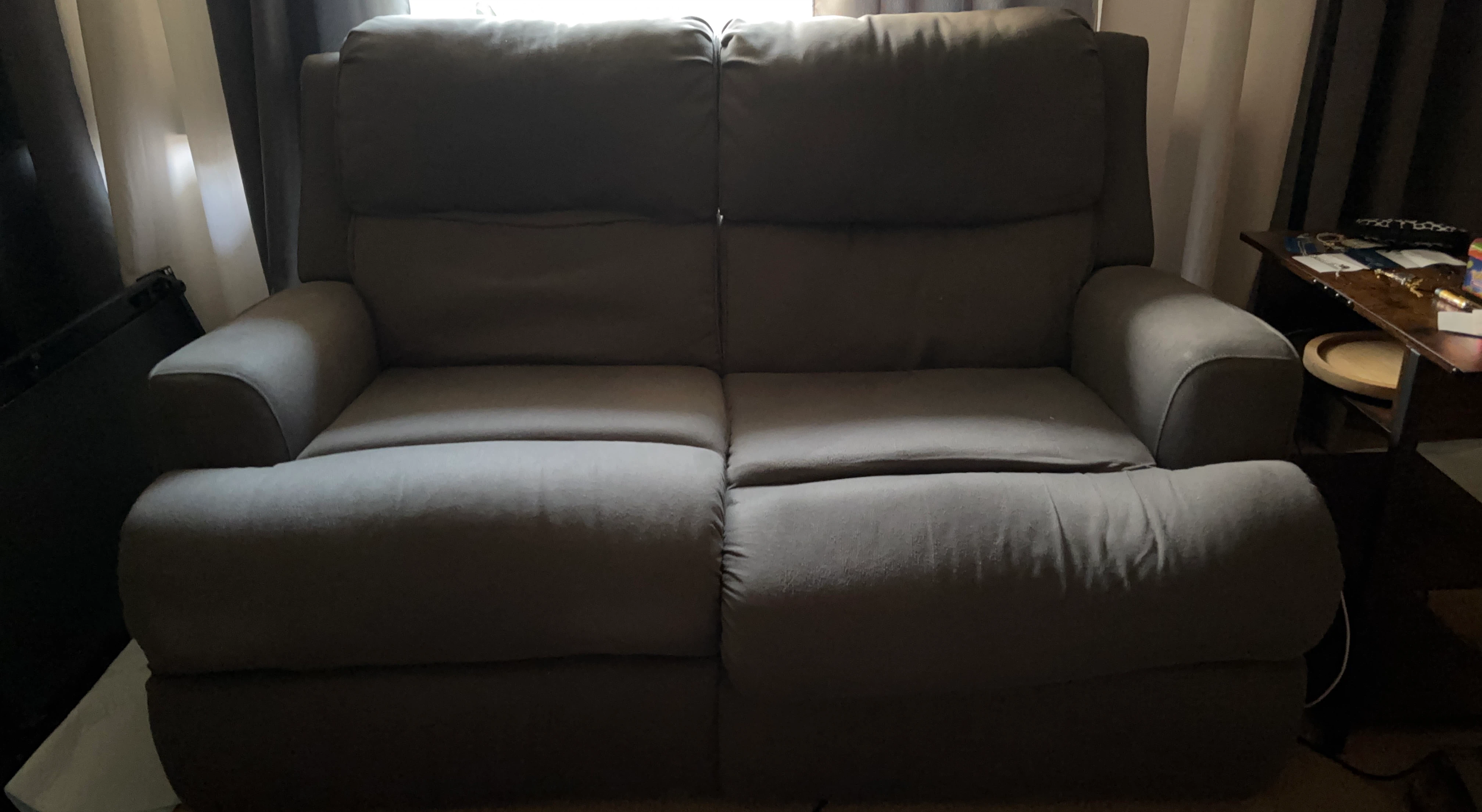 Gray Loveseat Recliner
