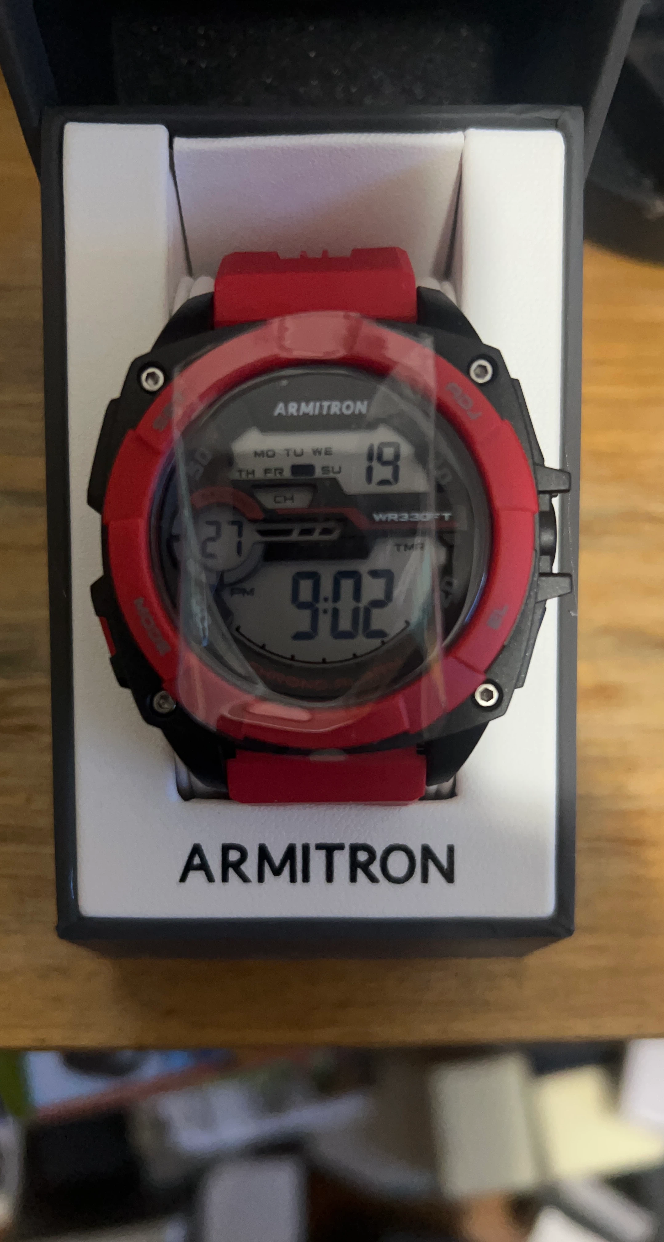 Armitron Digital Watch Red Black