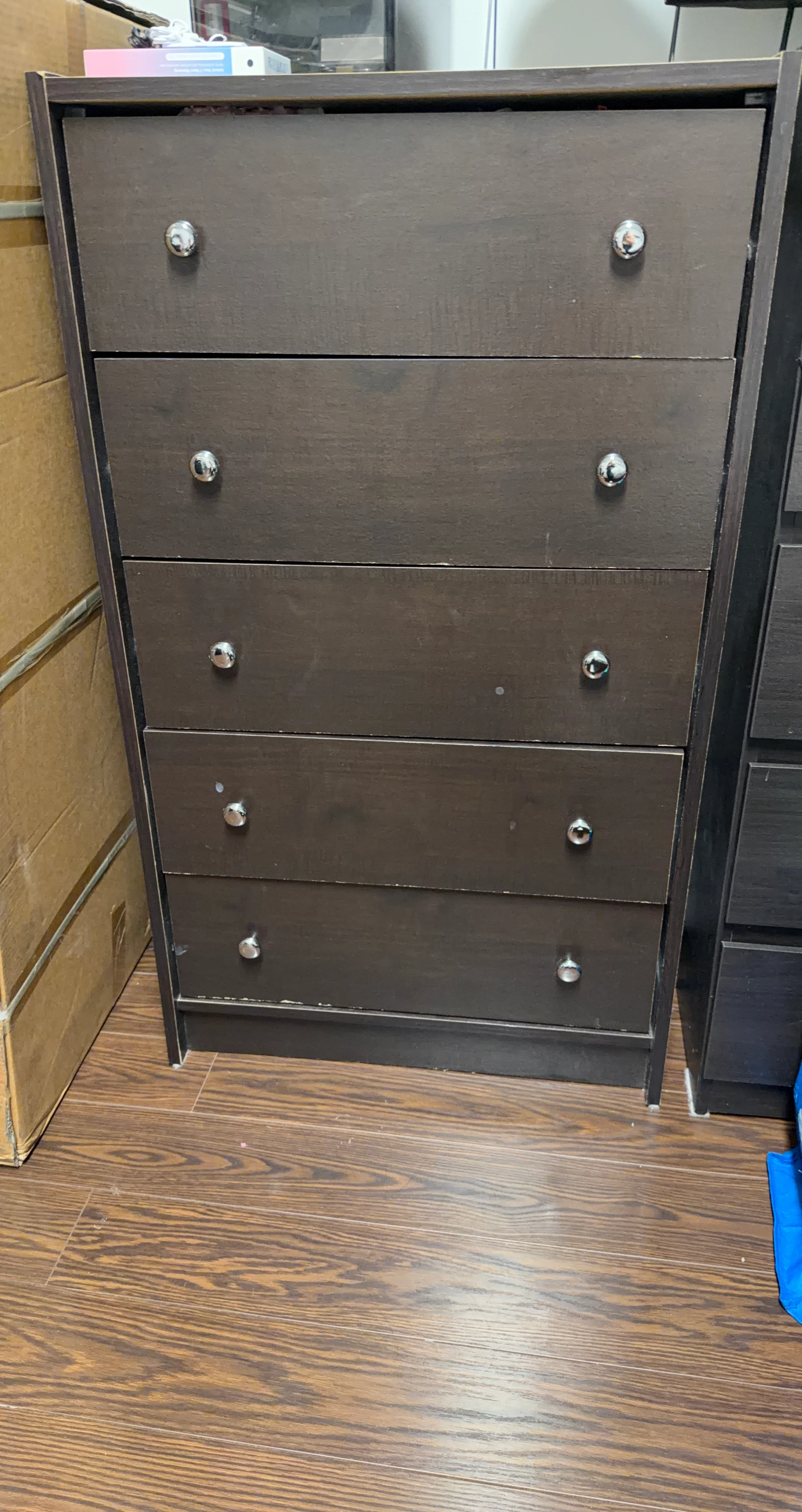 Dark Brown 5-Drawer Dresser