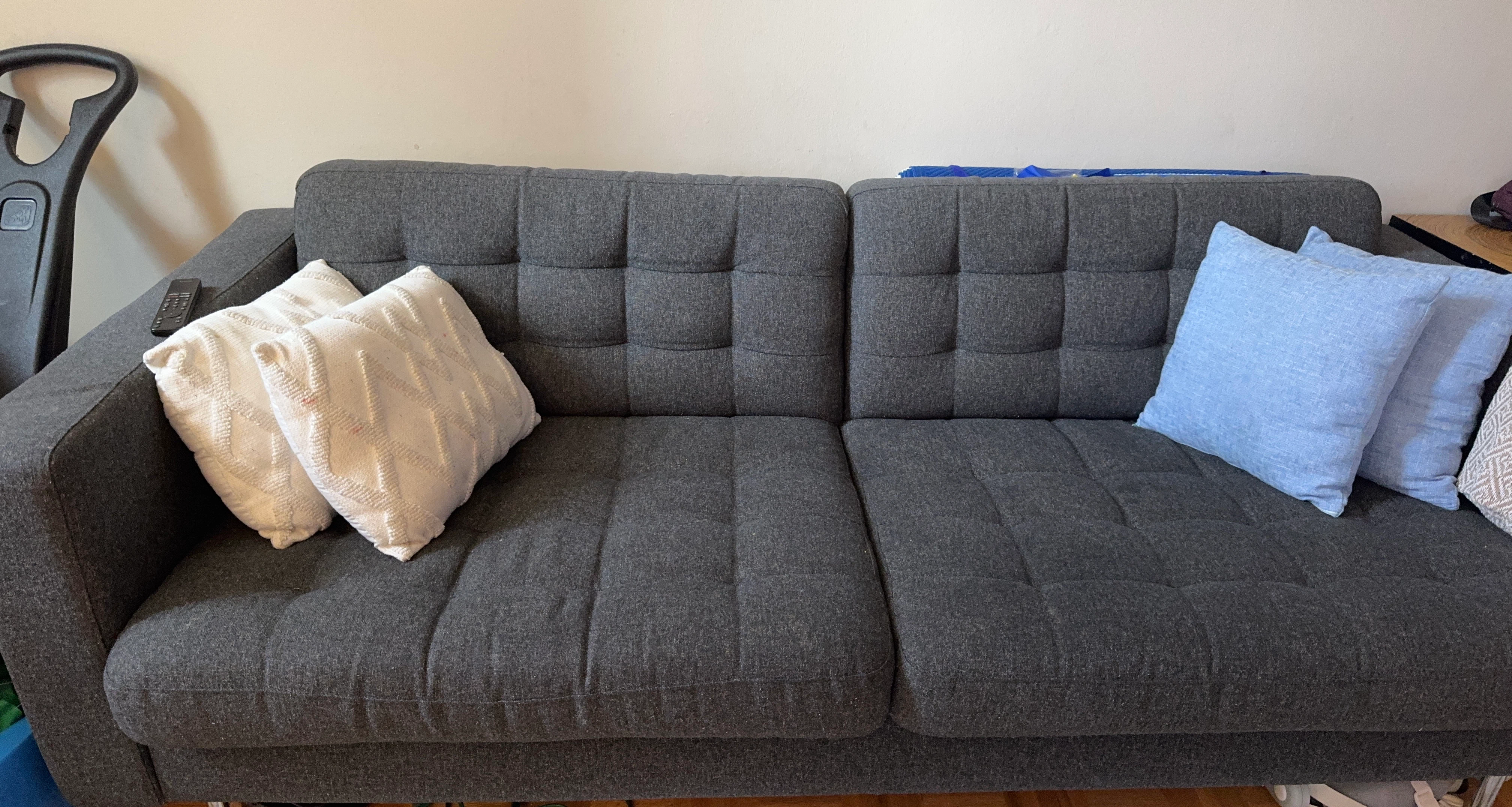 Dark Grey Tufted Sofa