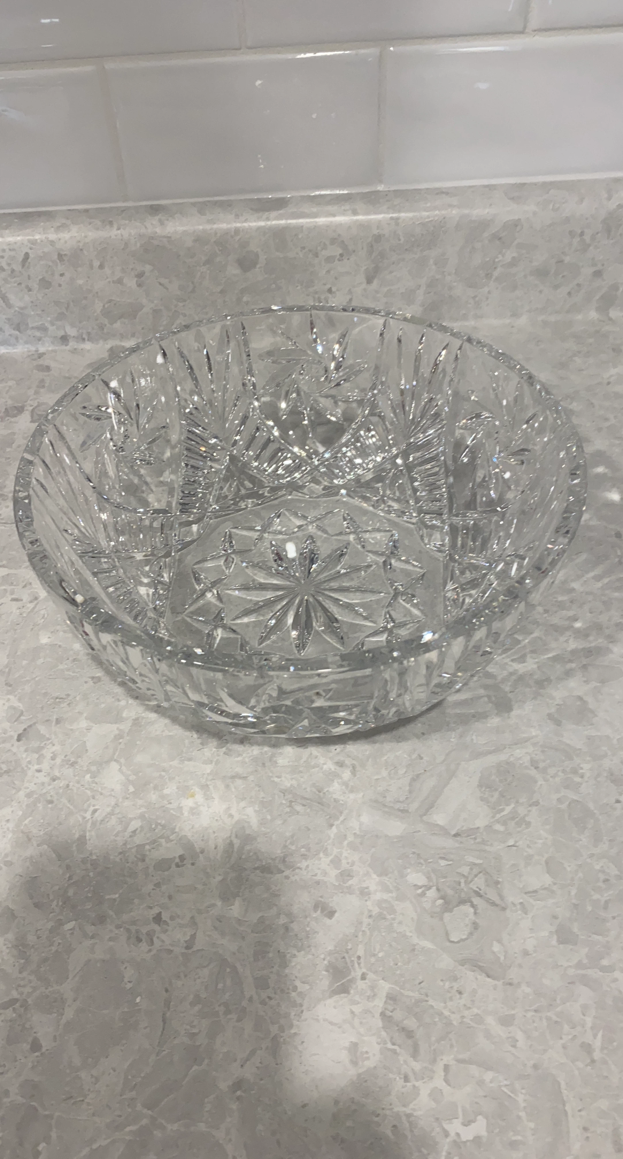 Cut Crystal Serving Bowl