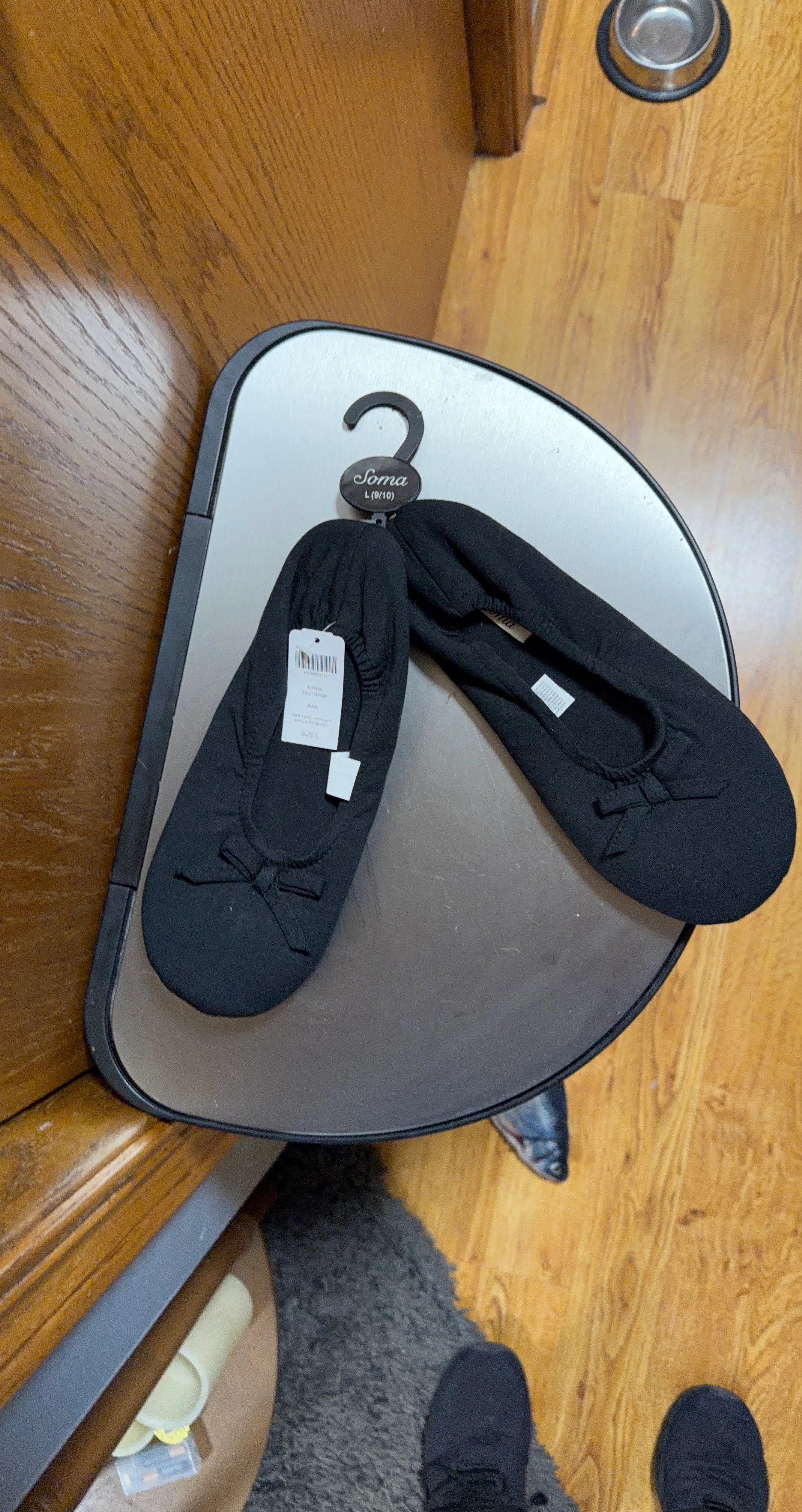 Soma Black Ballet Slippers - Size L