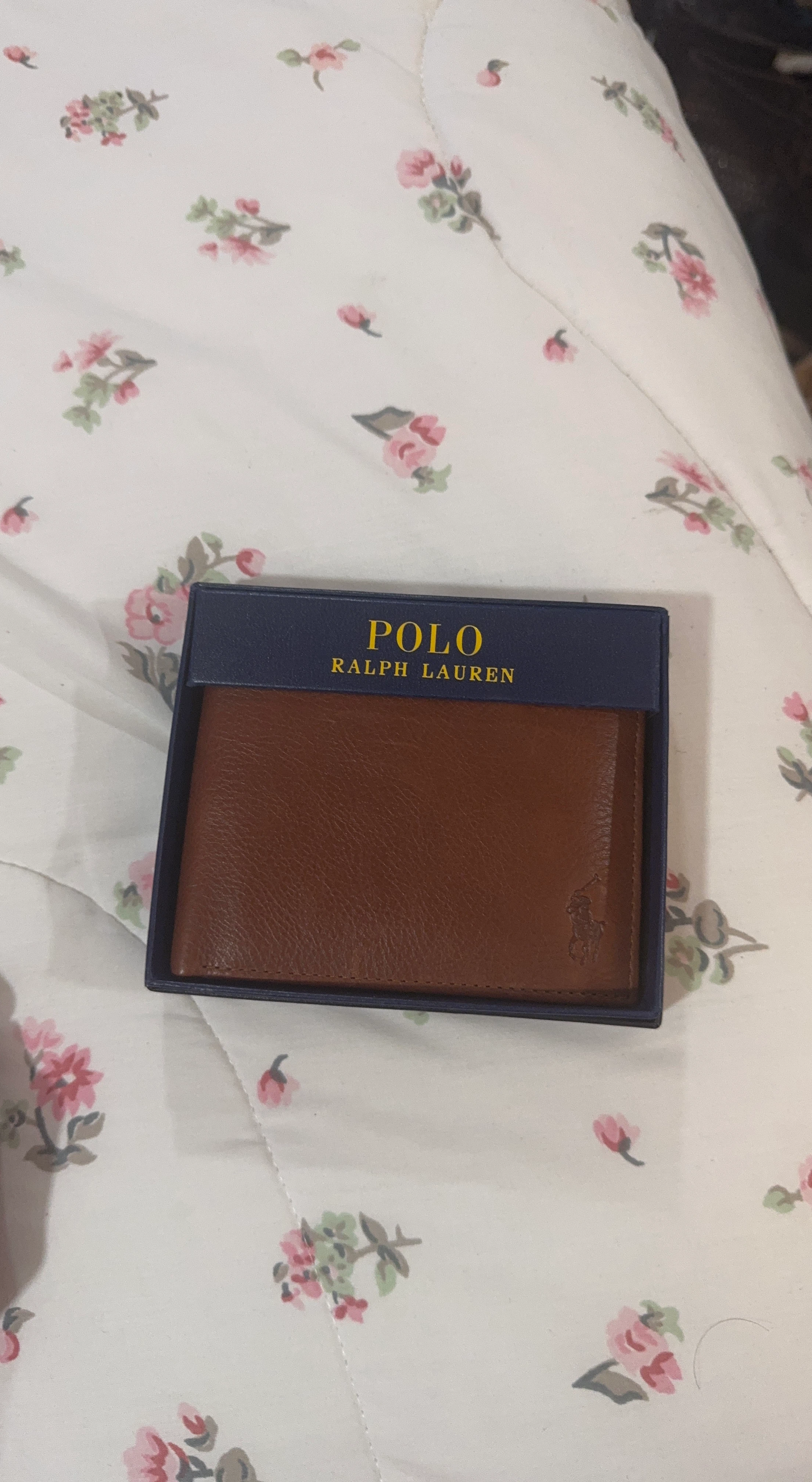 Polo Ralph Lauren Brown Leather Bi-Fold Wallet