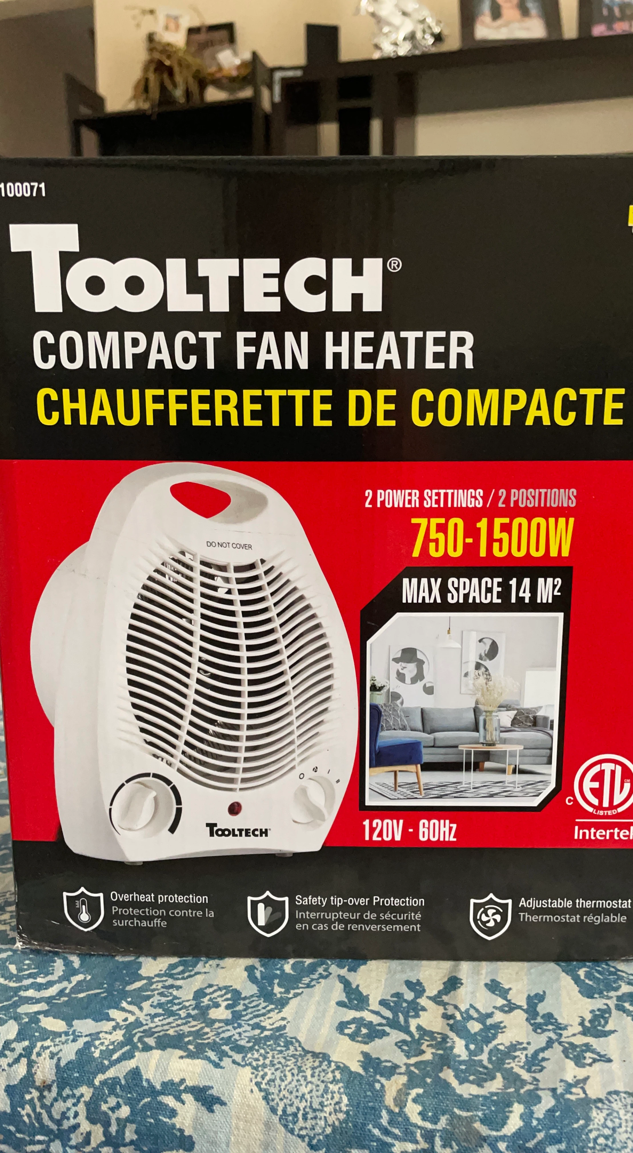 ToolTech Compact Fan Heater