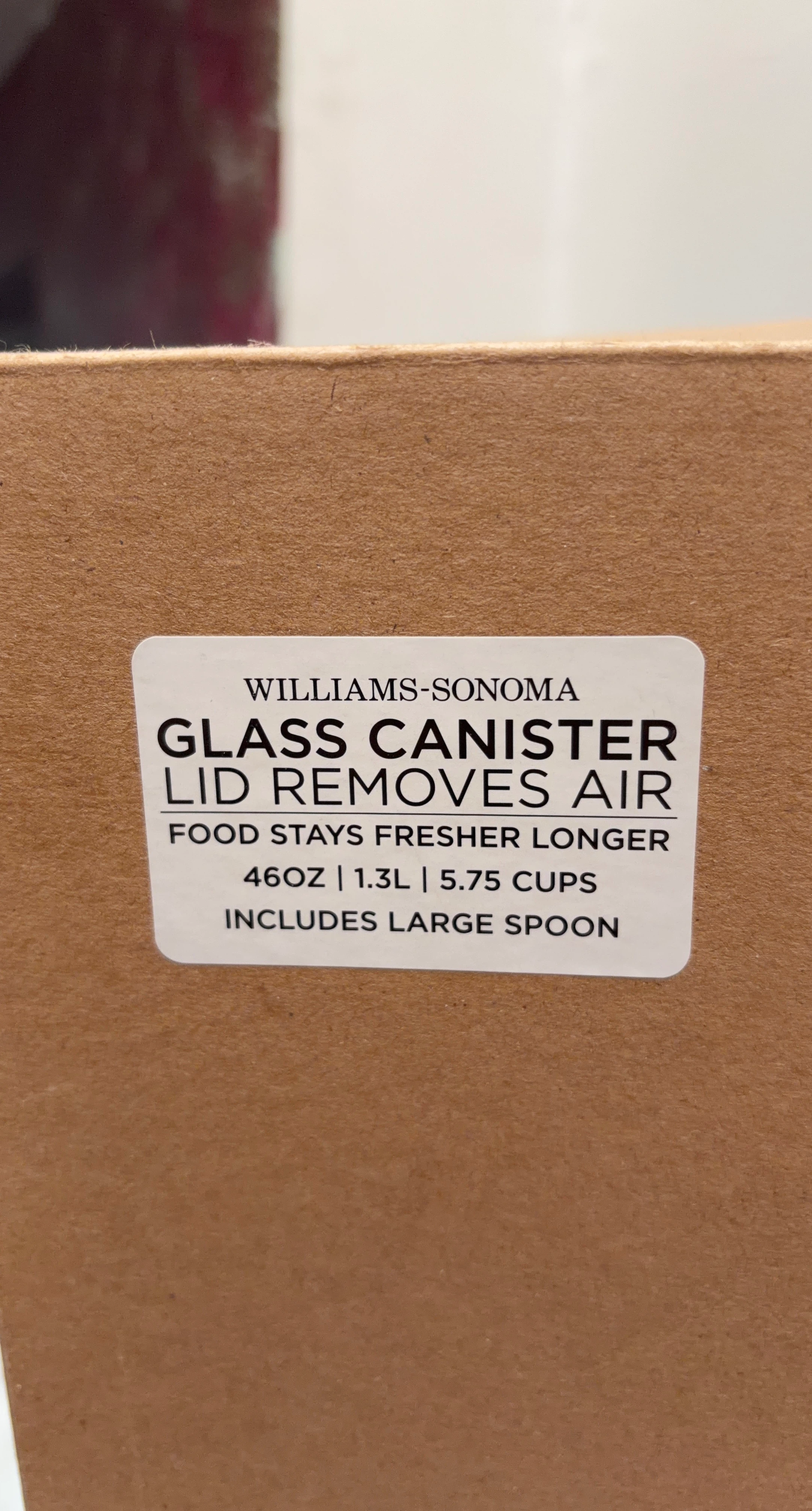 Williams Sonoma Glass Canister with Lid - photo 2