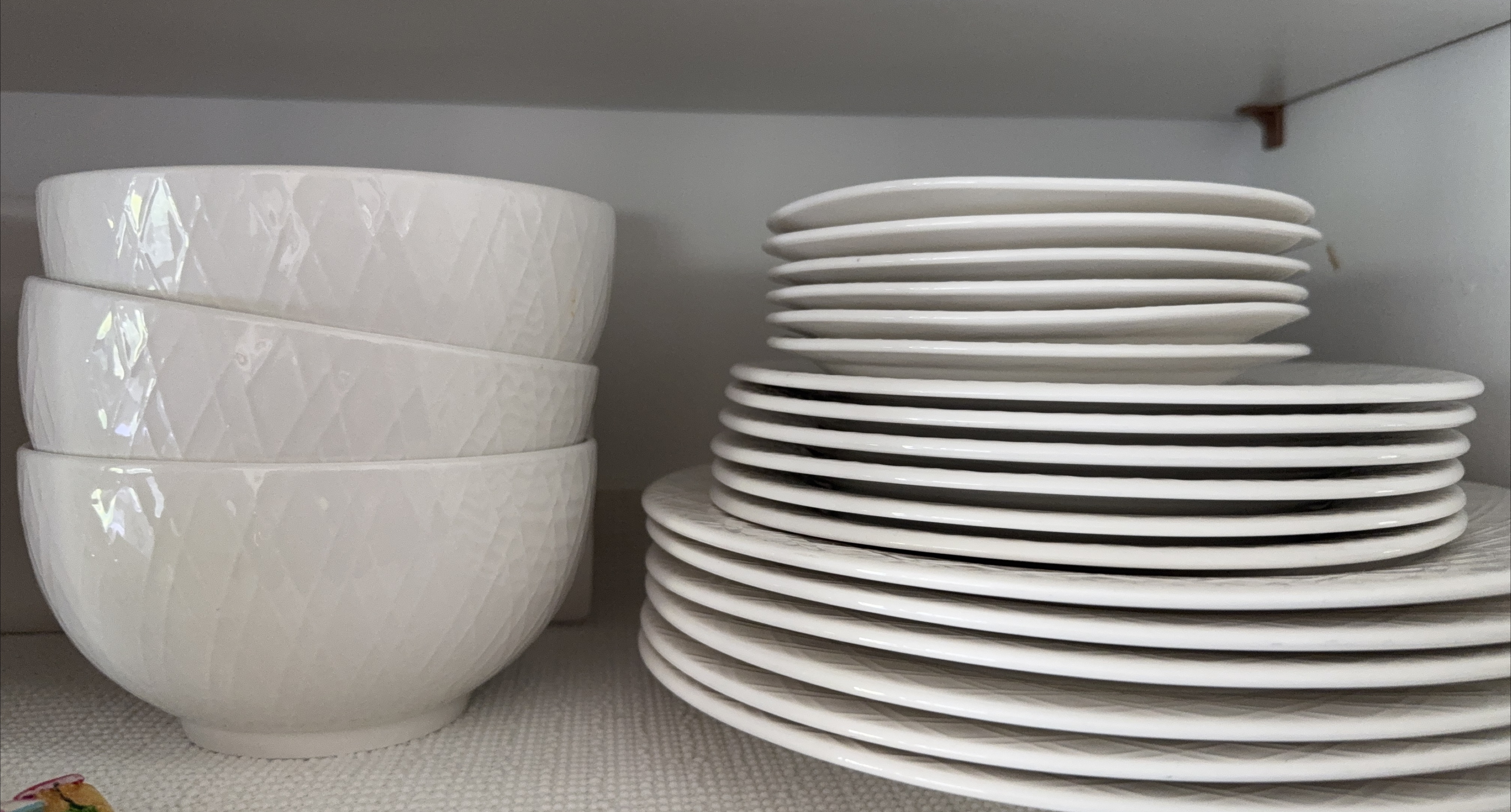 White Ceramic Bowl and Plate Set