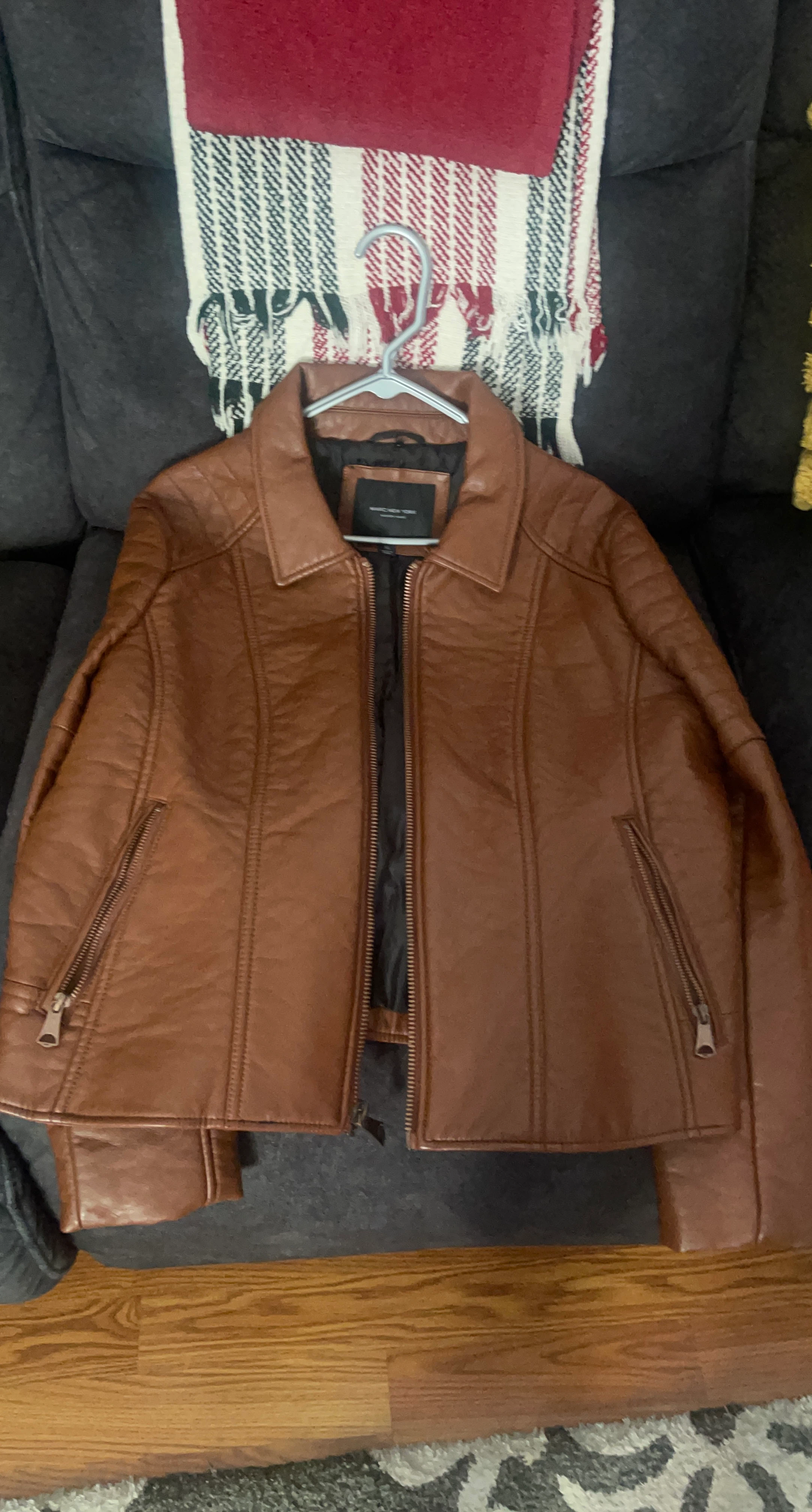Marc New York Faux Leather Jacket - Brown