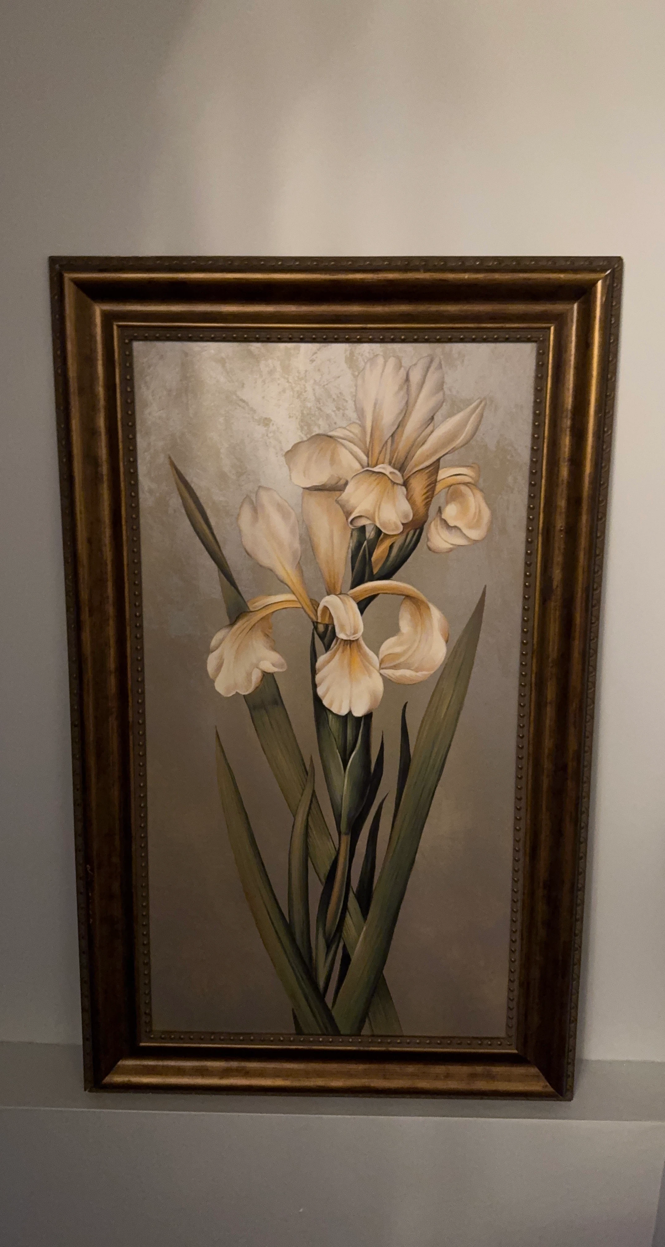 Framed Painting of Irises