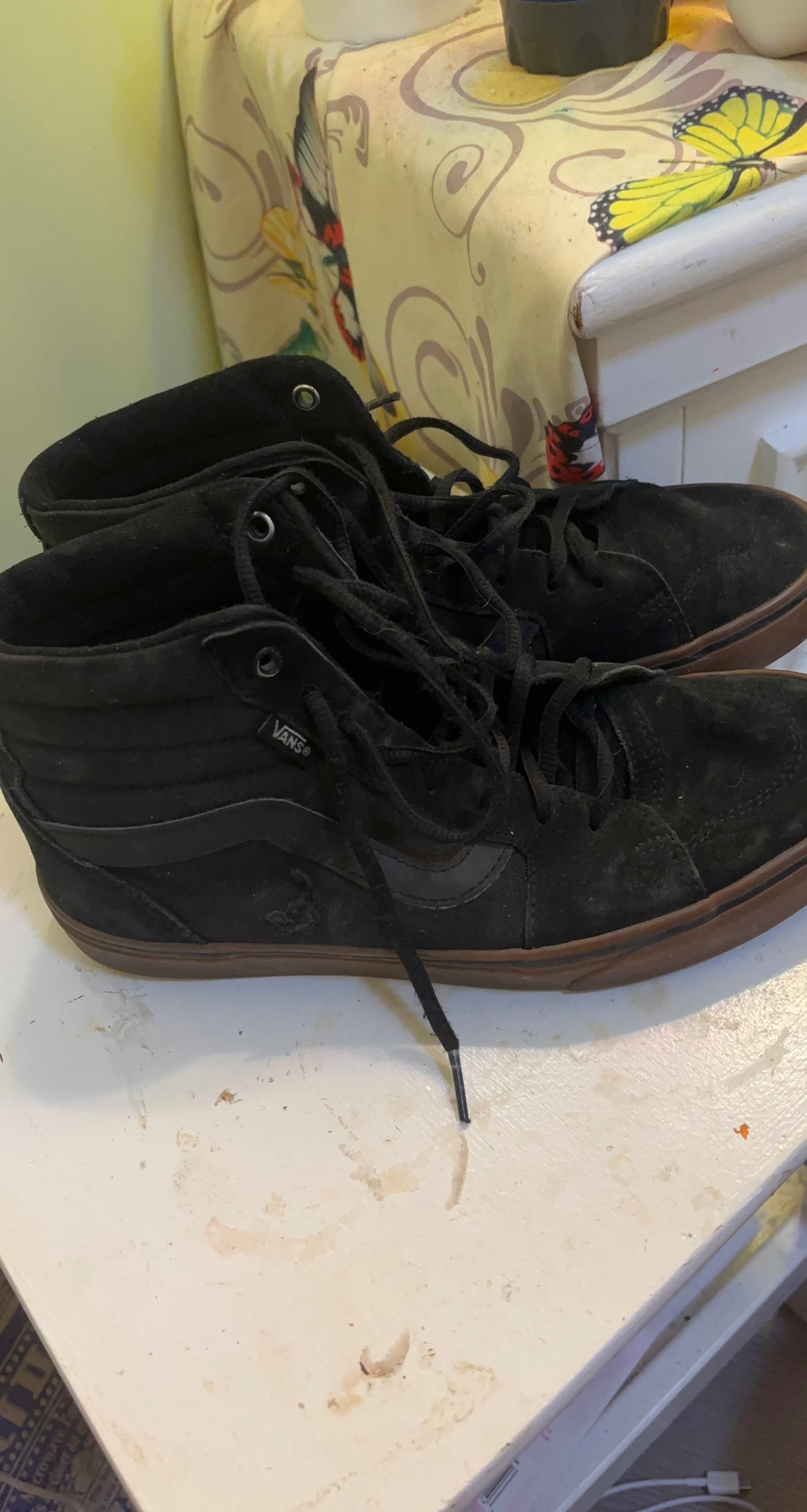 Vans Sk8-Hi Men's Black Suede Skate Shoes