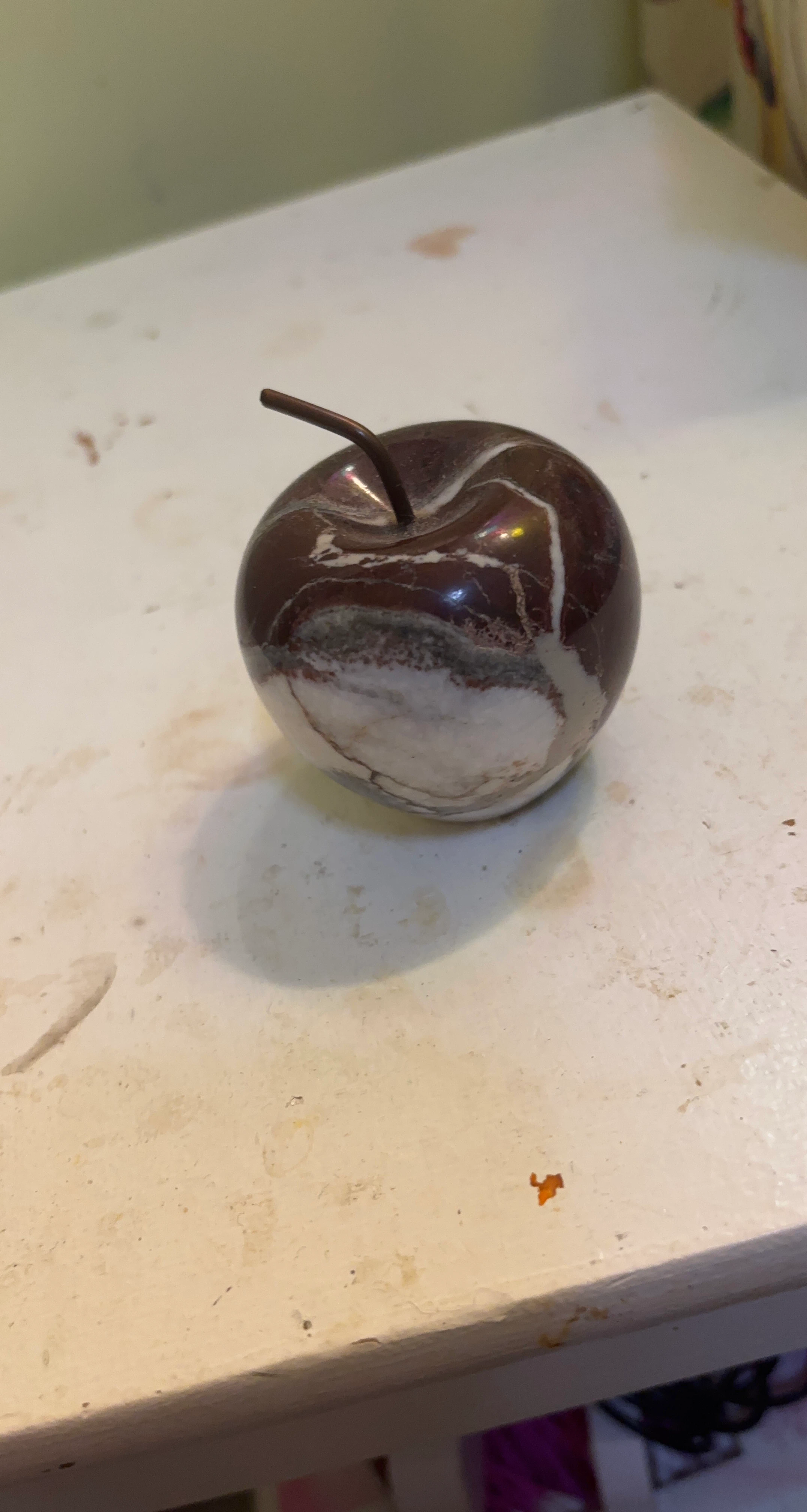 Marble Apple paper weight