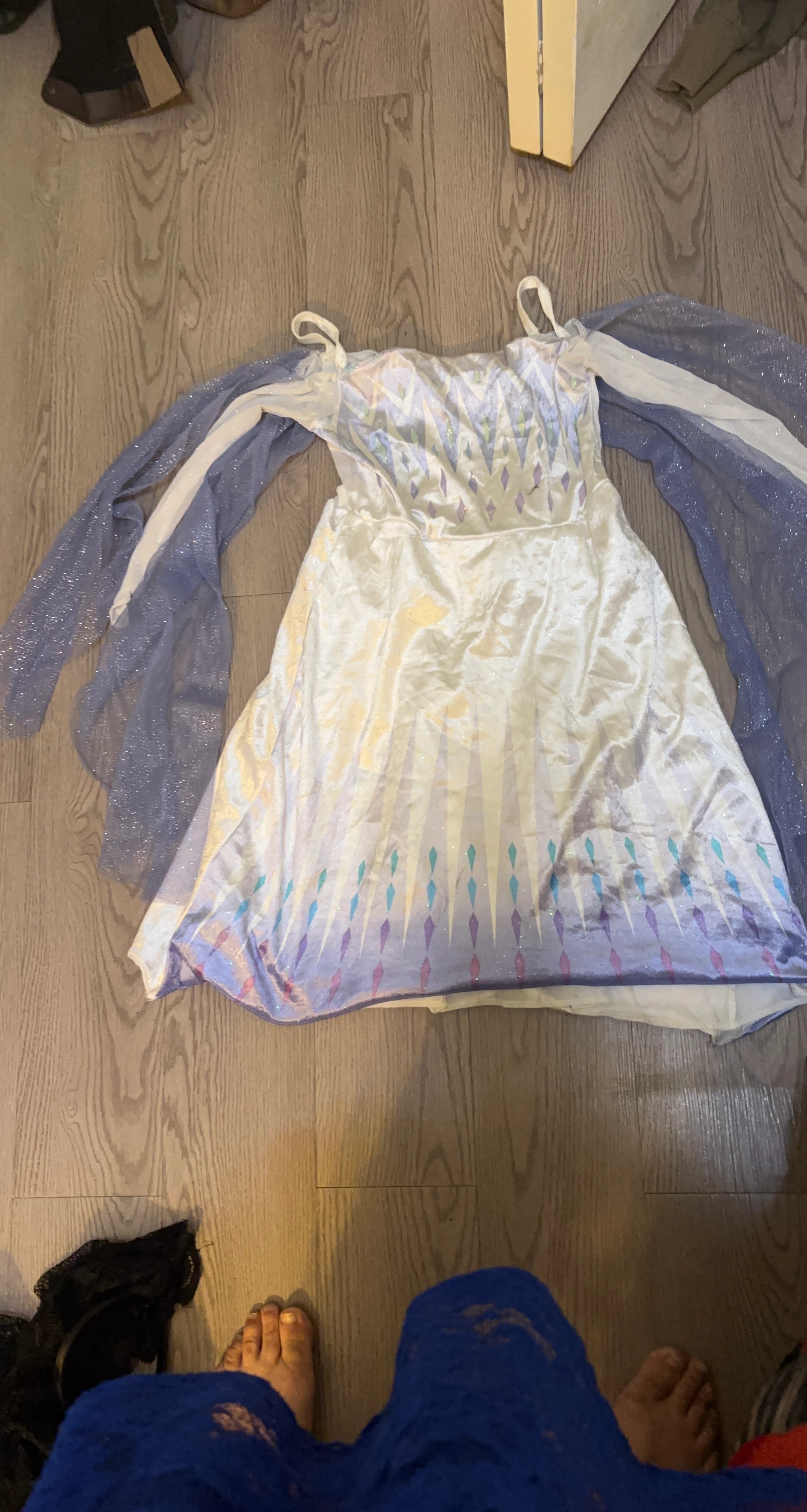 Girls Elsa Ice Queen Dress Costume