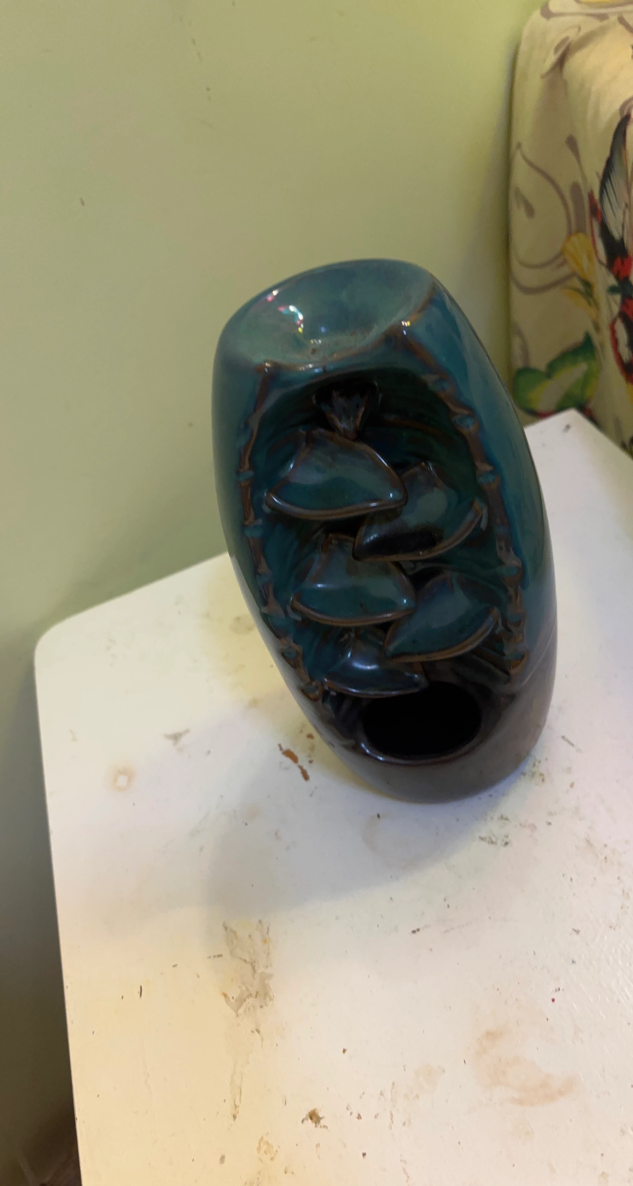 Blue mountain pottery Waterfall Incense Burner
