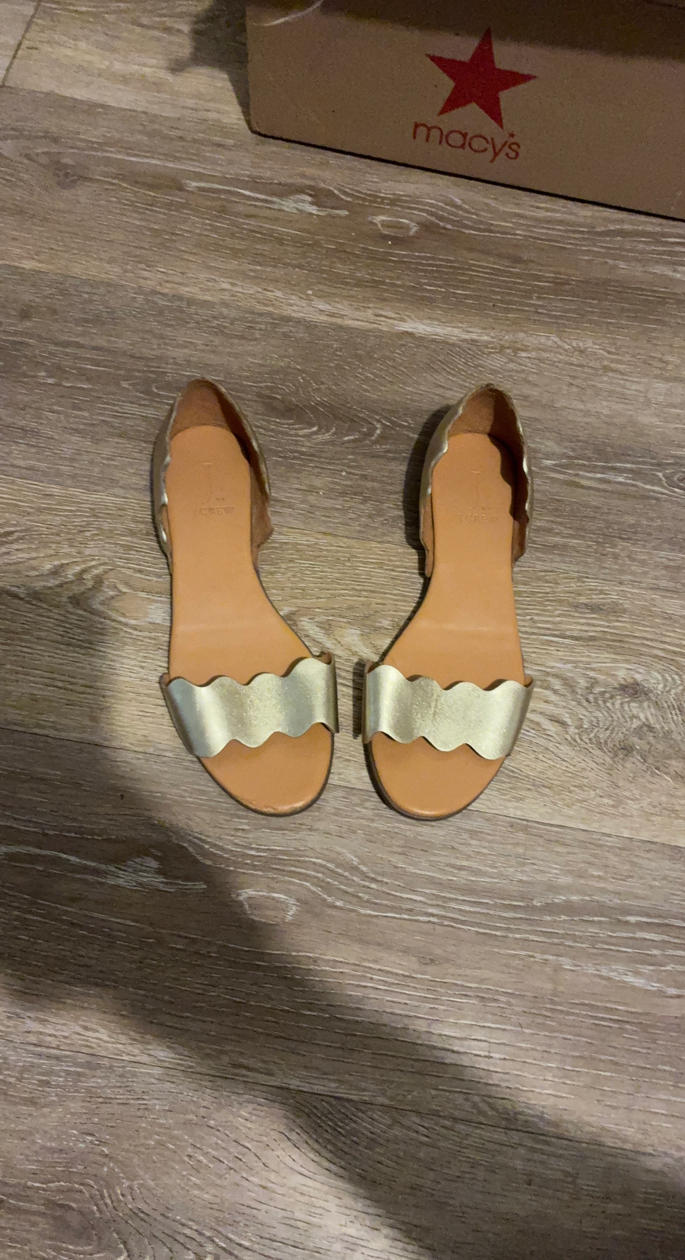 J. Crew Scalloped Flat Sandals