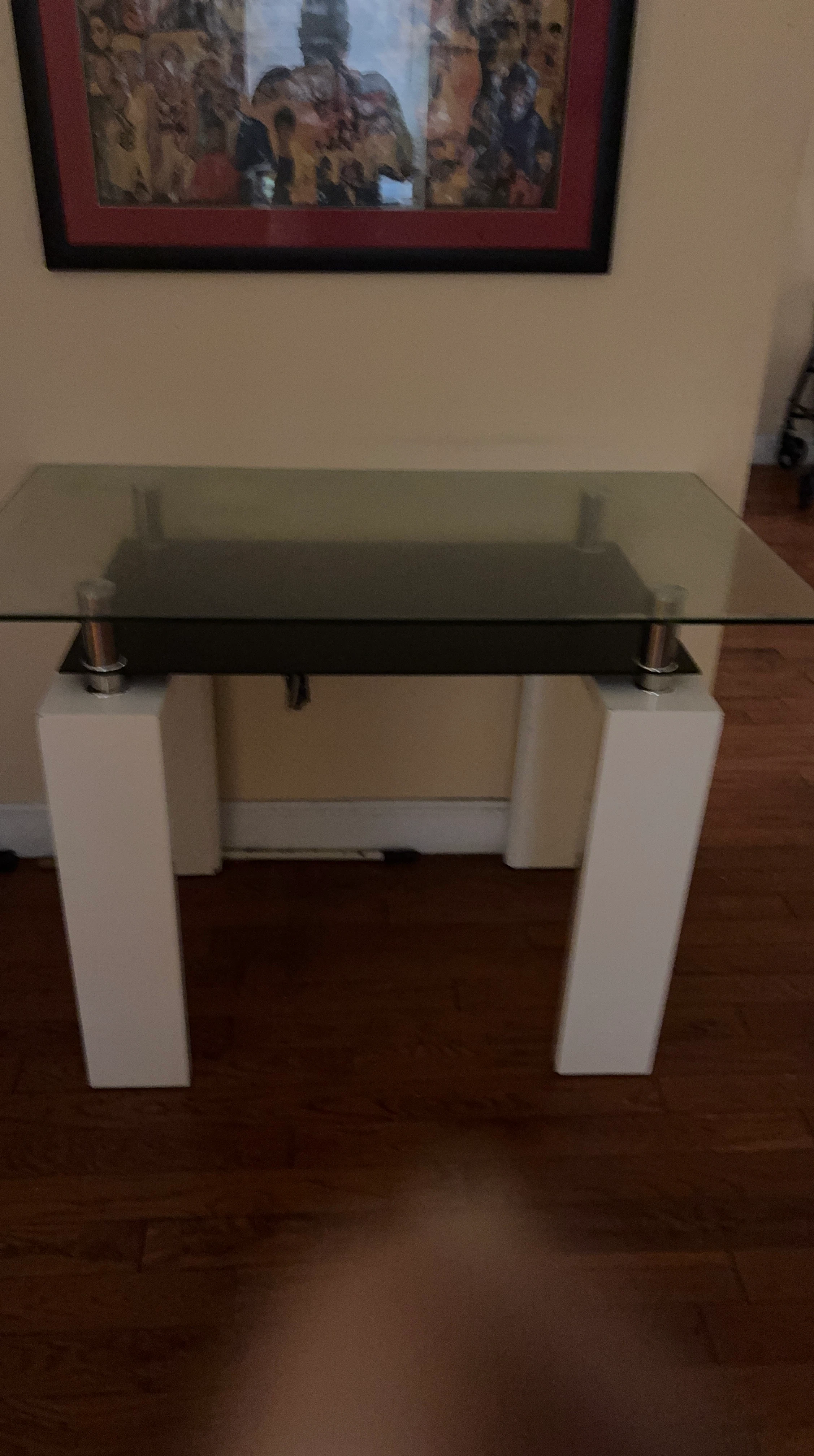 Modern Glass Top Console Table