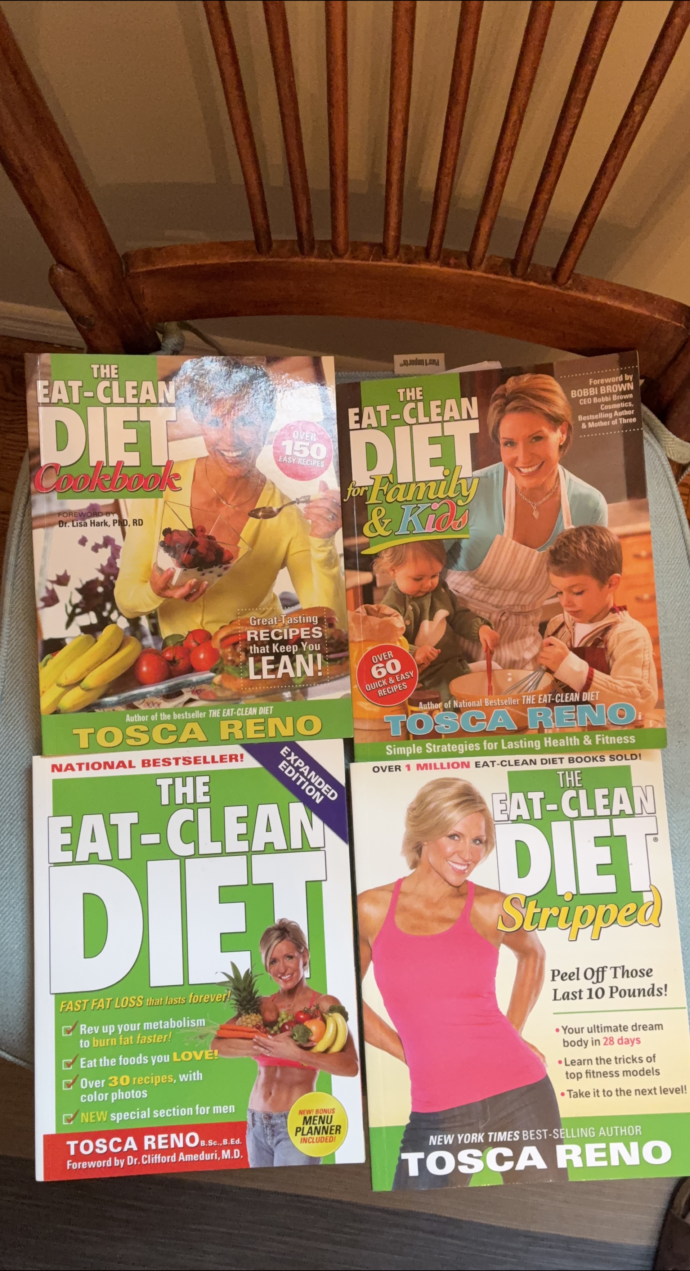 4 x The Eat-Clean Diet Books by Tosca Reno - Bundle