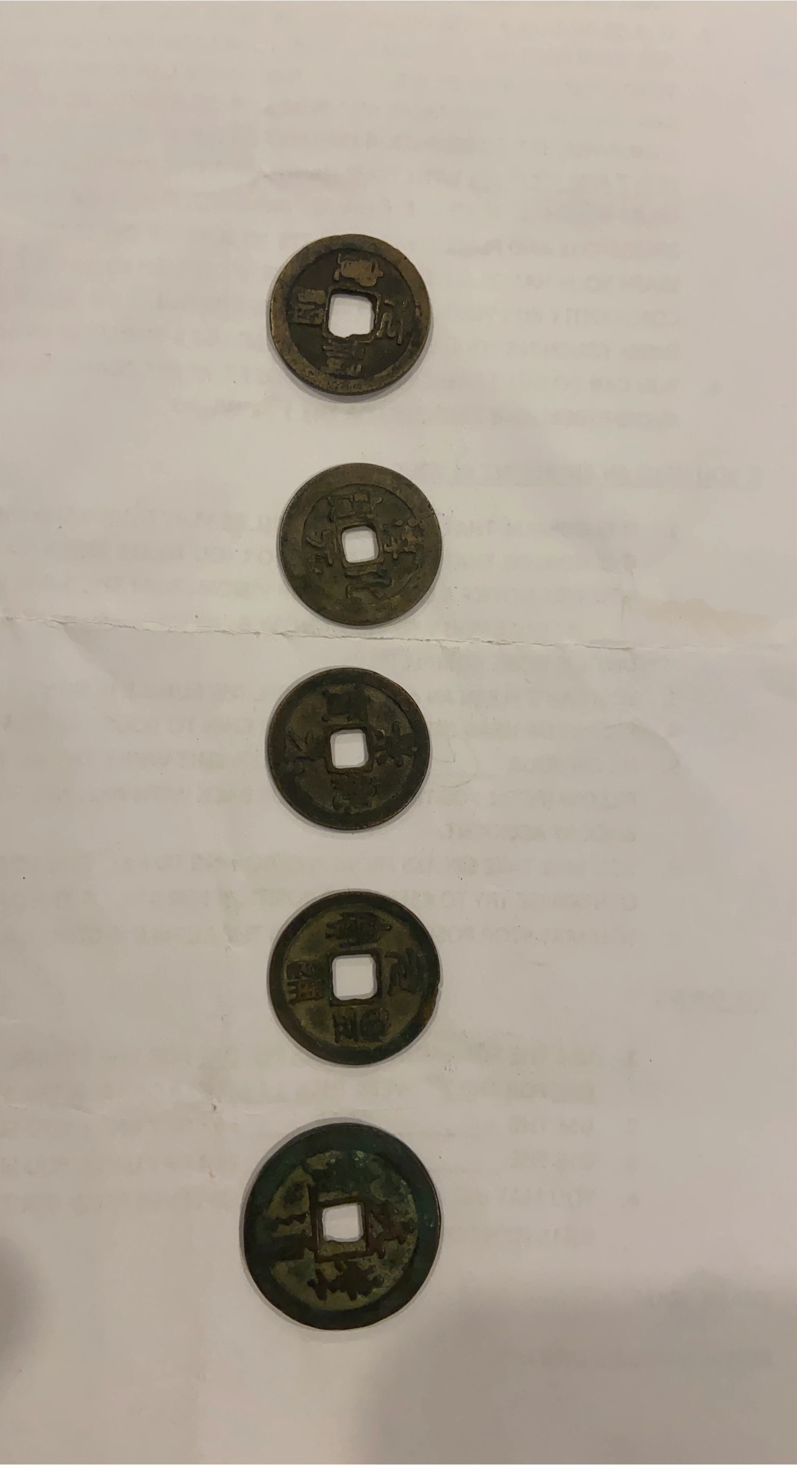 Collection of 5 Antique Chinese Coins