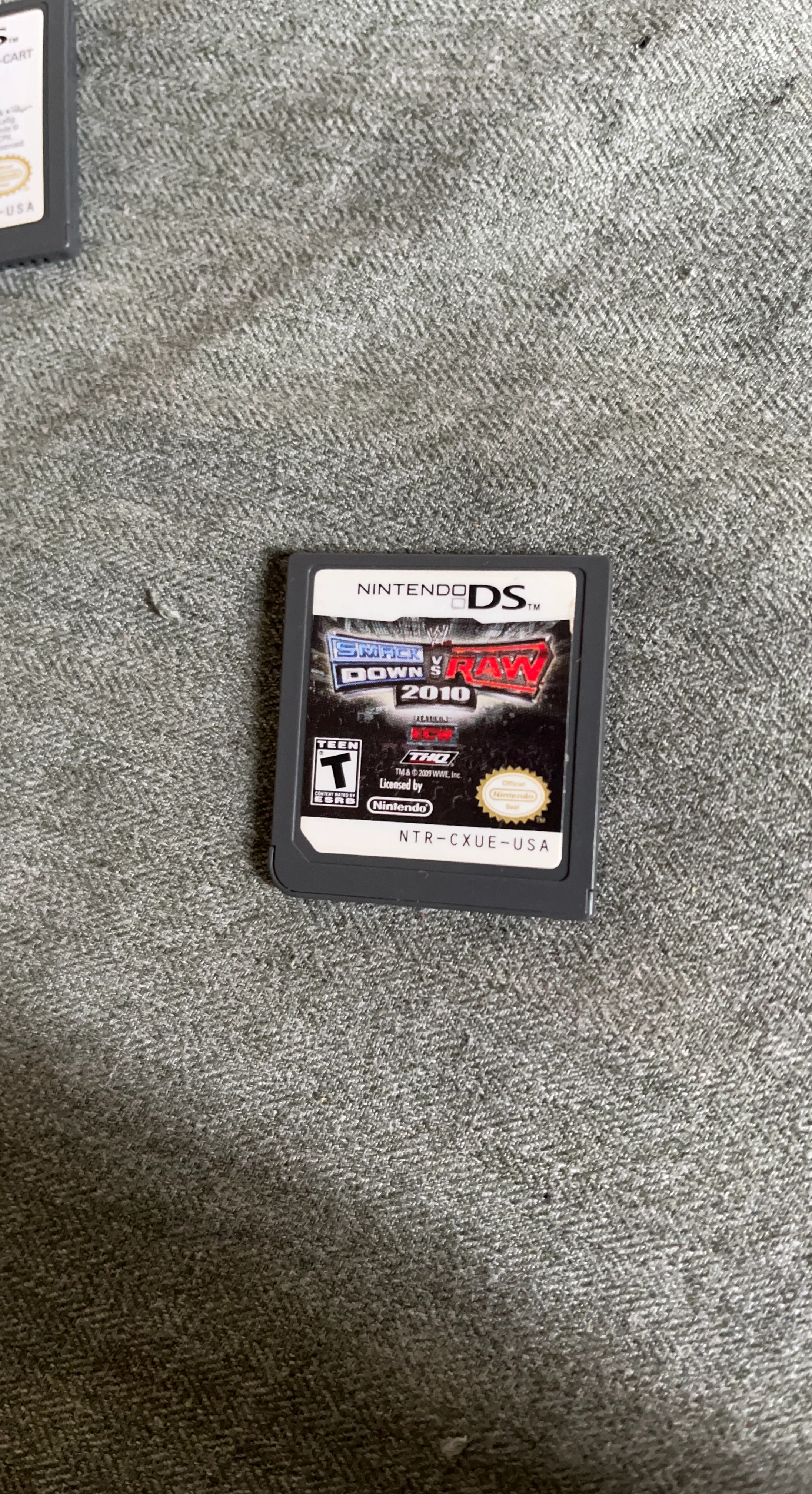 WWE SmackDown vs. Raw 2010 Nintendo DS Game Cartridge