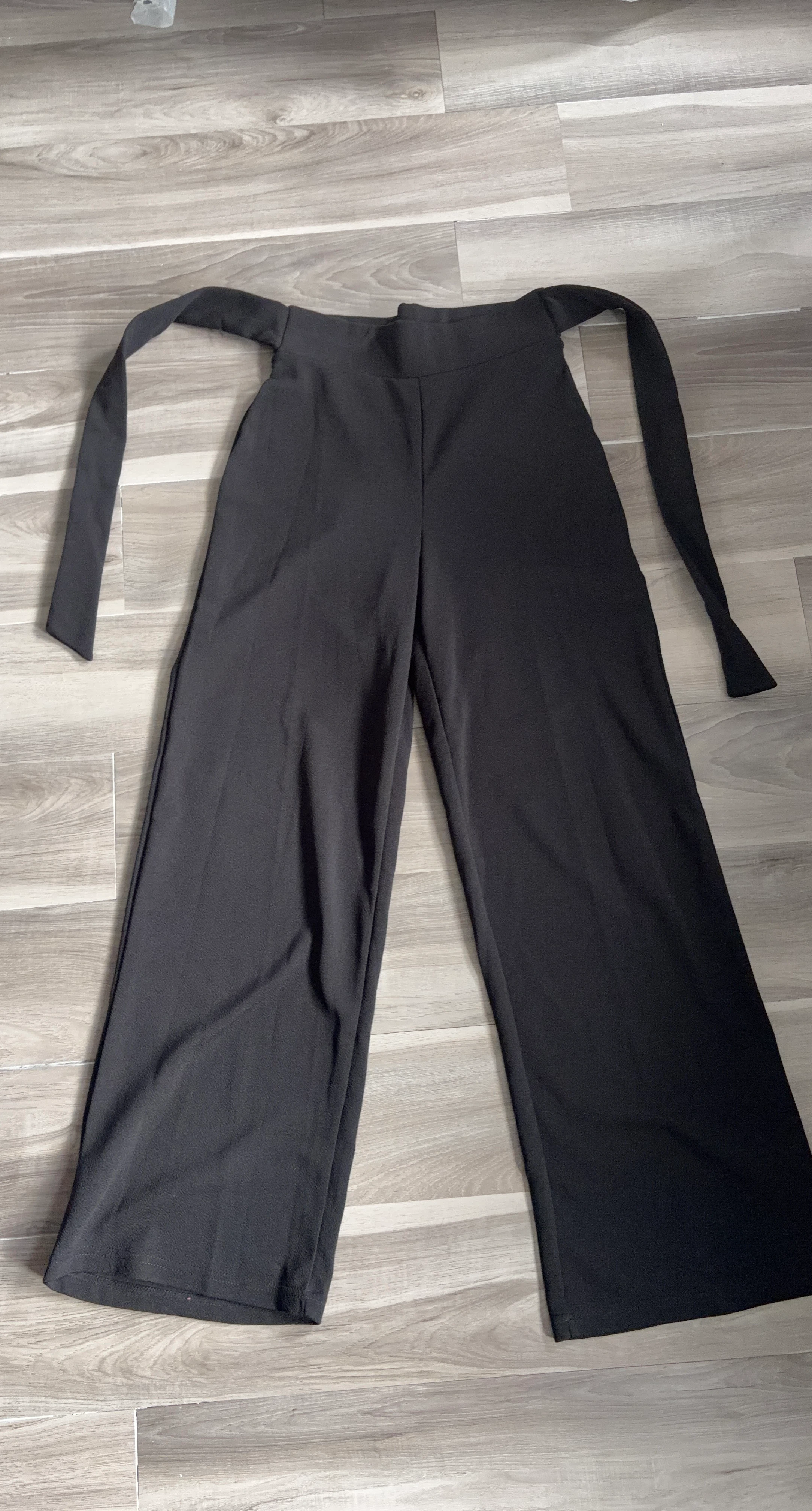 MAJORA Black Wide-Leg Pants Size S