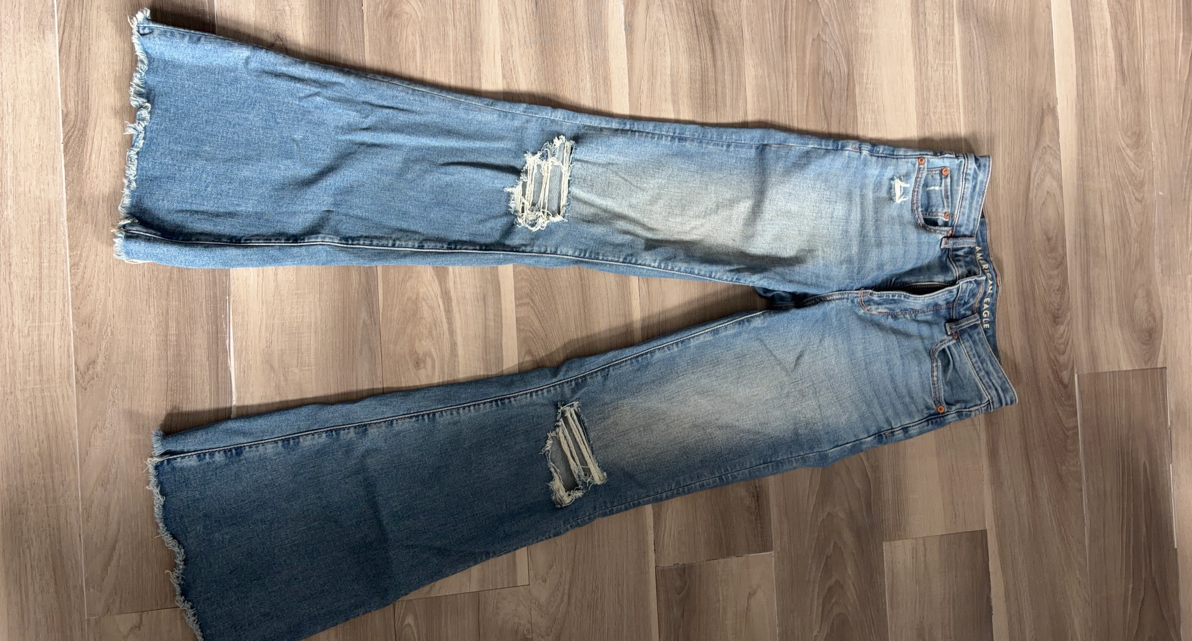 American Eagle Distressed Flare Jeans