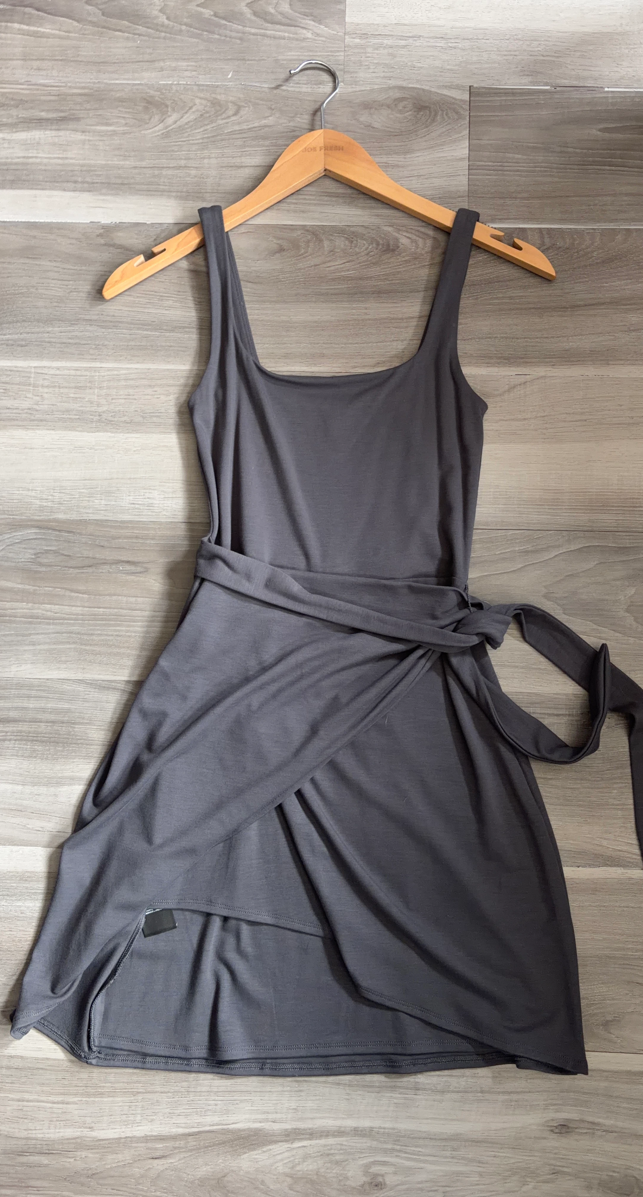 Wilfred Grey Sleeveless Wrap Dress XS