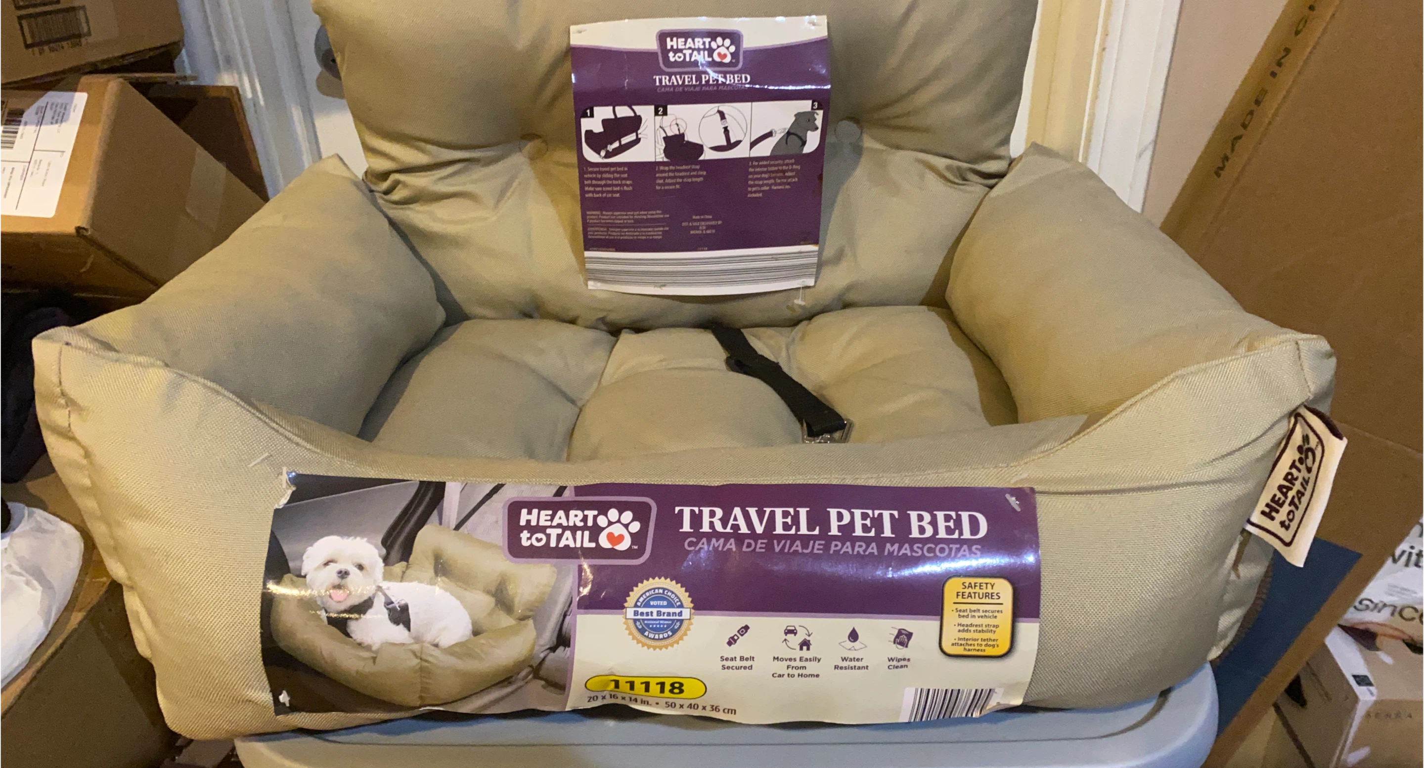 Heart to Tail Travel Pet Bed