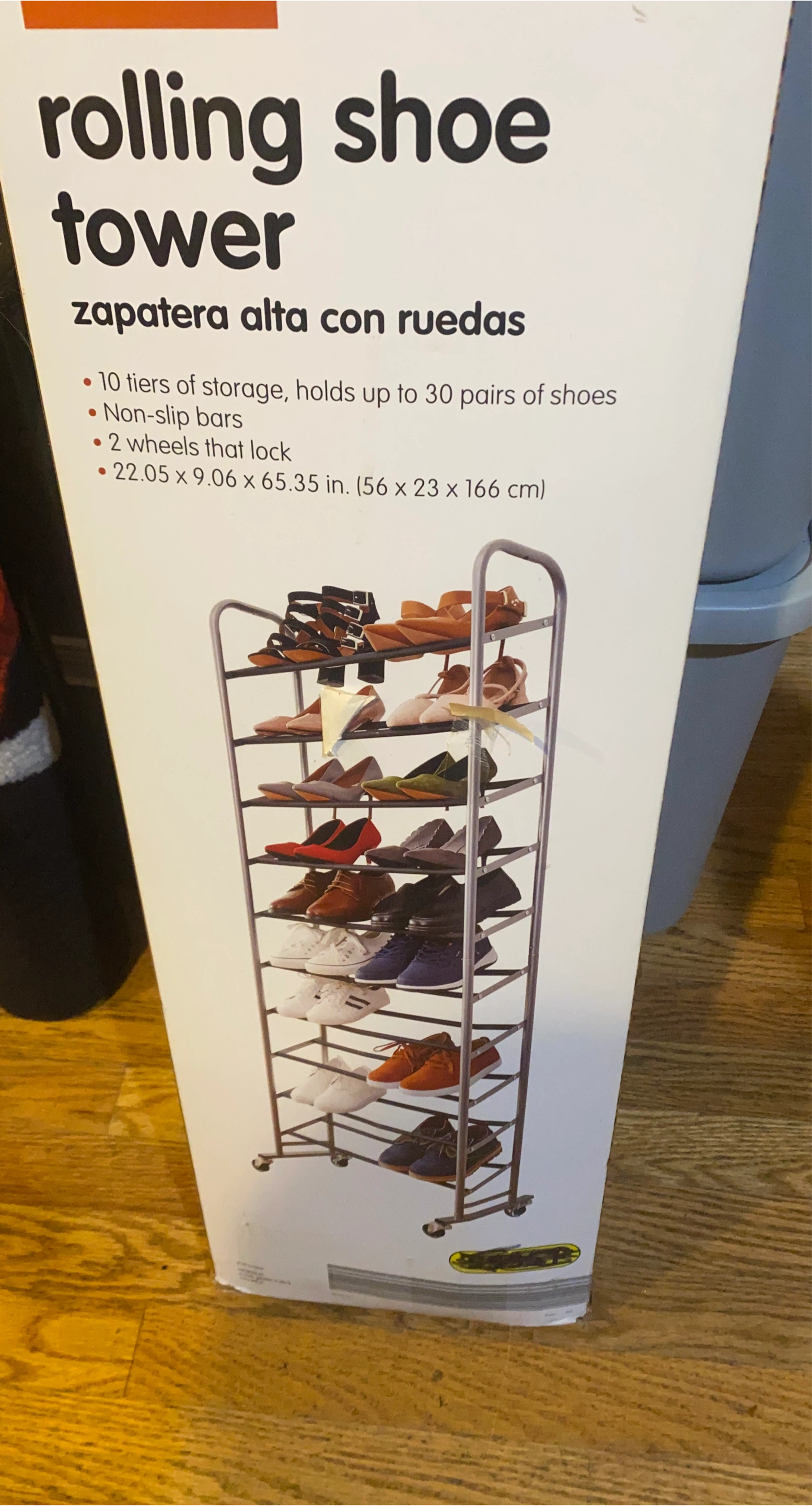 Rolling Shoe Tower with 10 Tiers