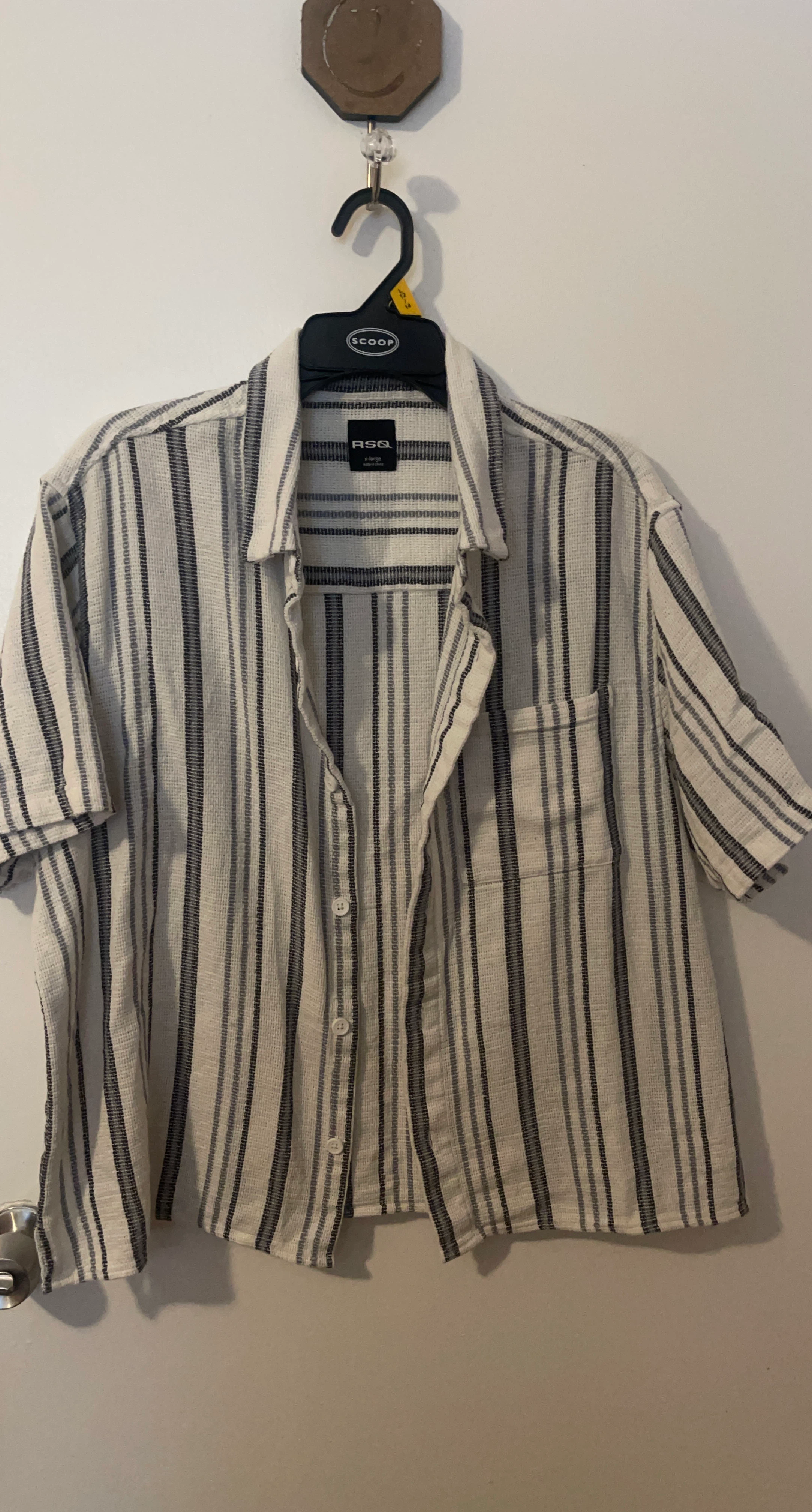 RSQ Striped Button-Up Shirt - X-Large