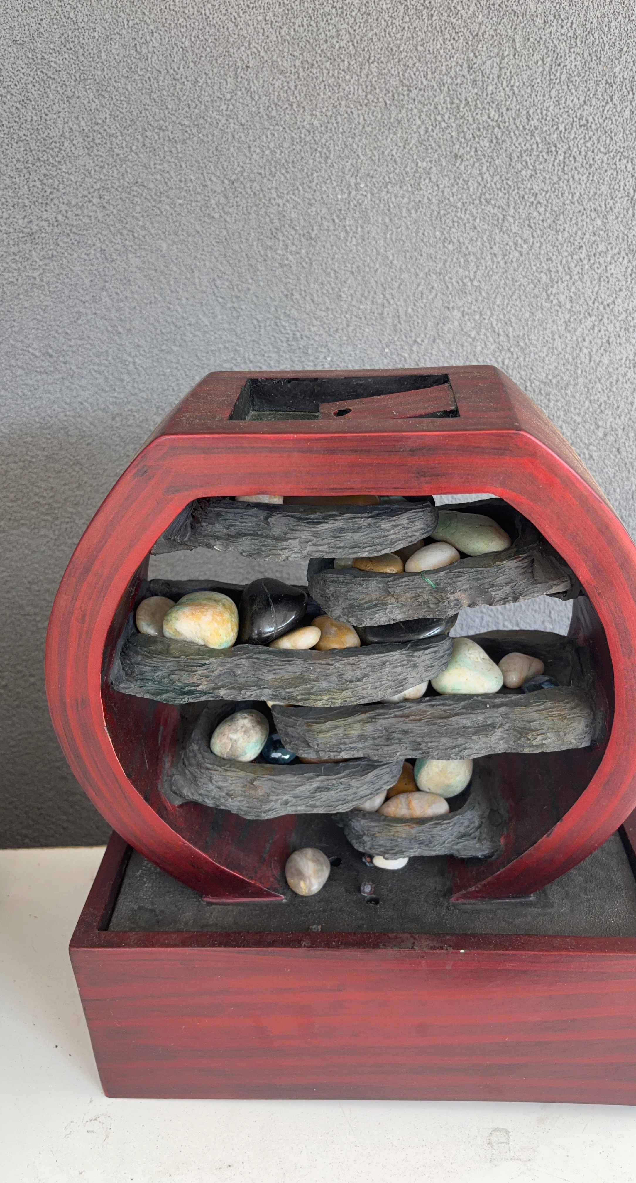 Zen Water Fountain with Stones