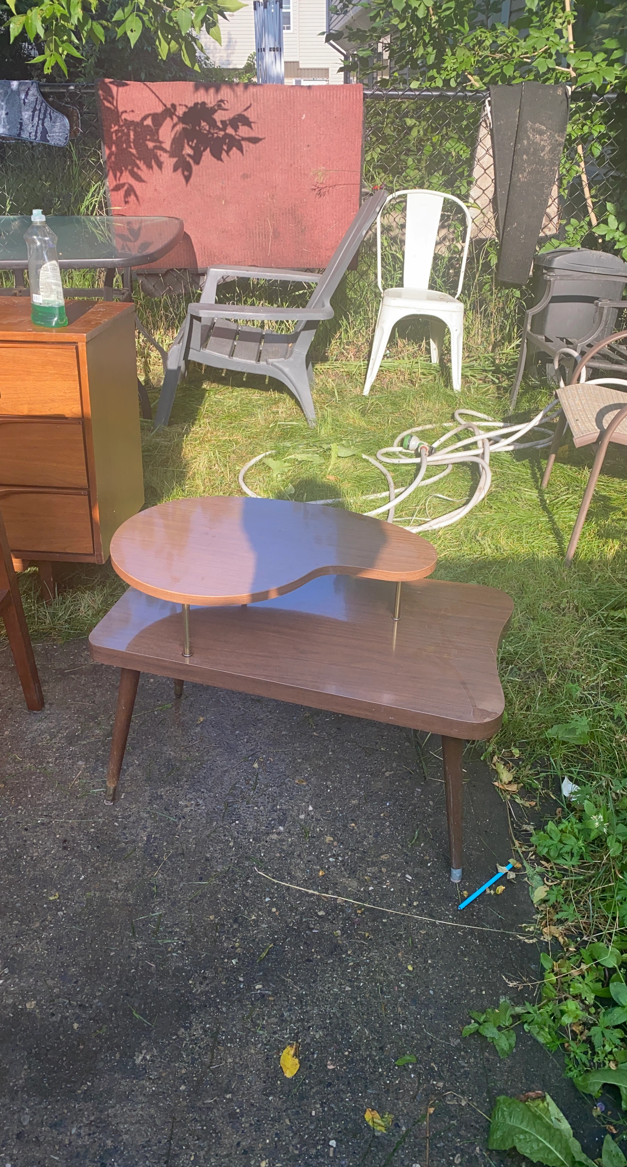 Two-Tiered Kidney Bean Side Table