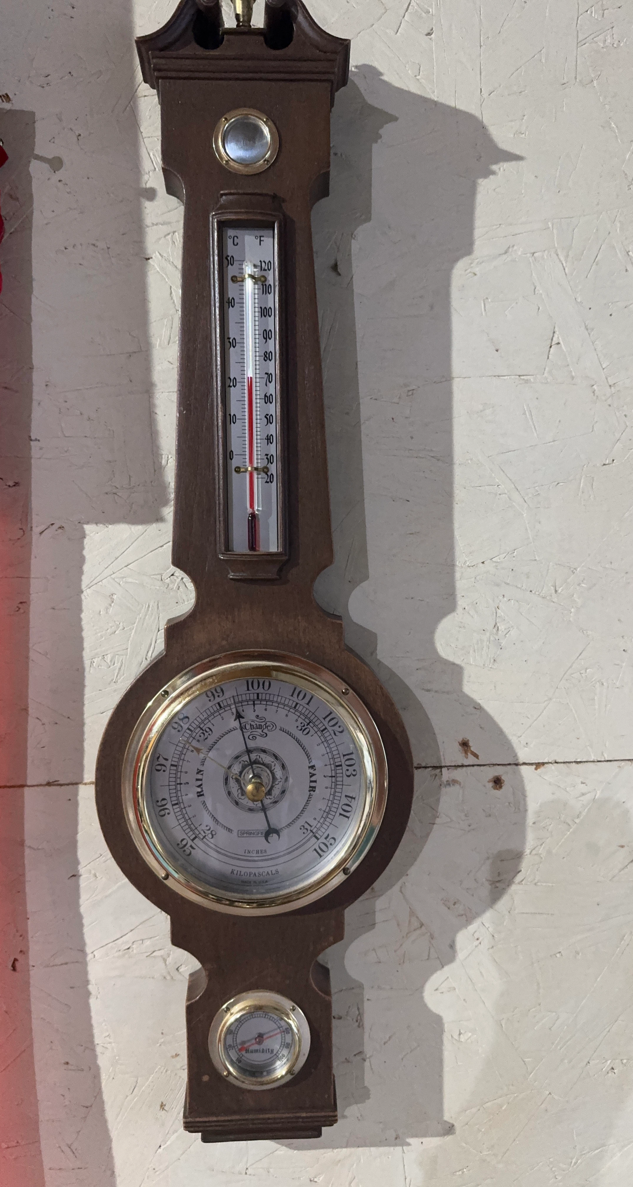 Vintage Barometer Thermometer Humidity Gauge Set