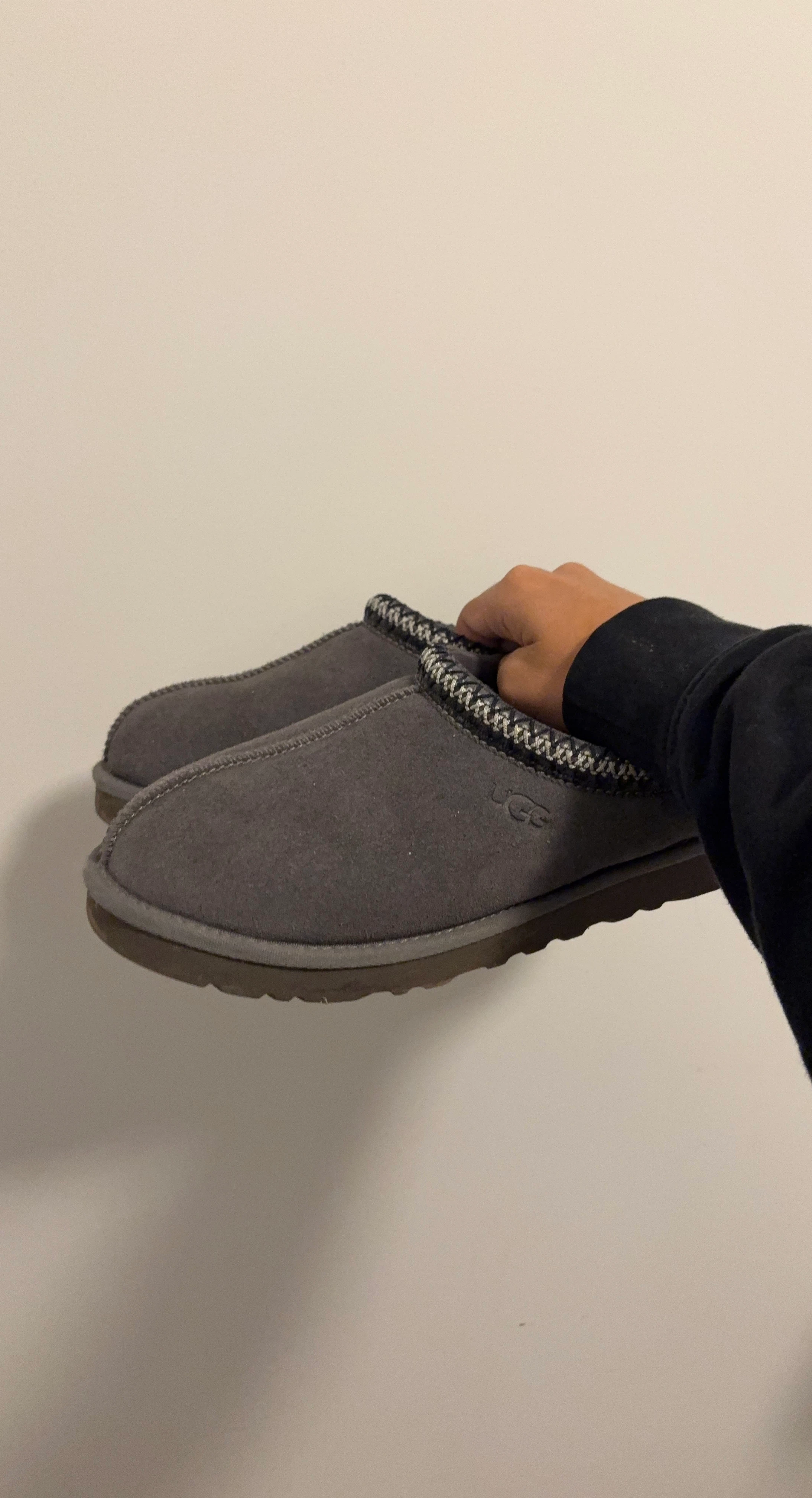UGG Grey Suede Slippers