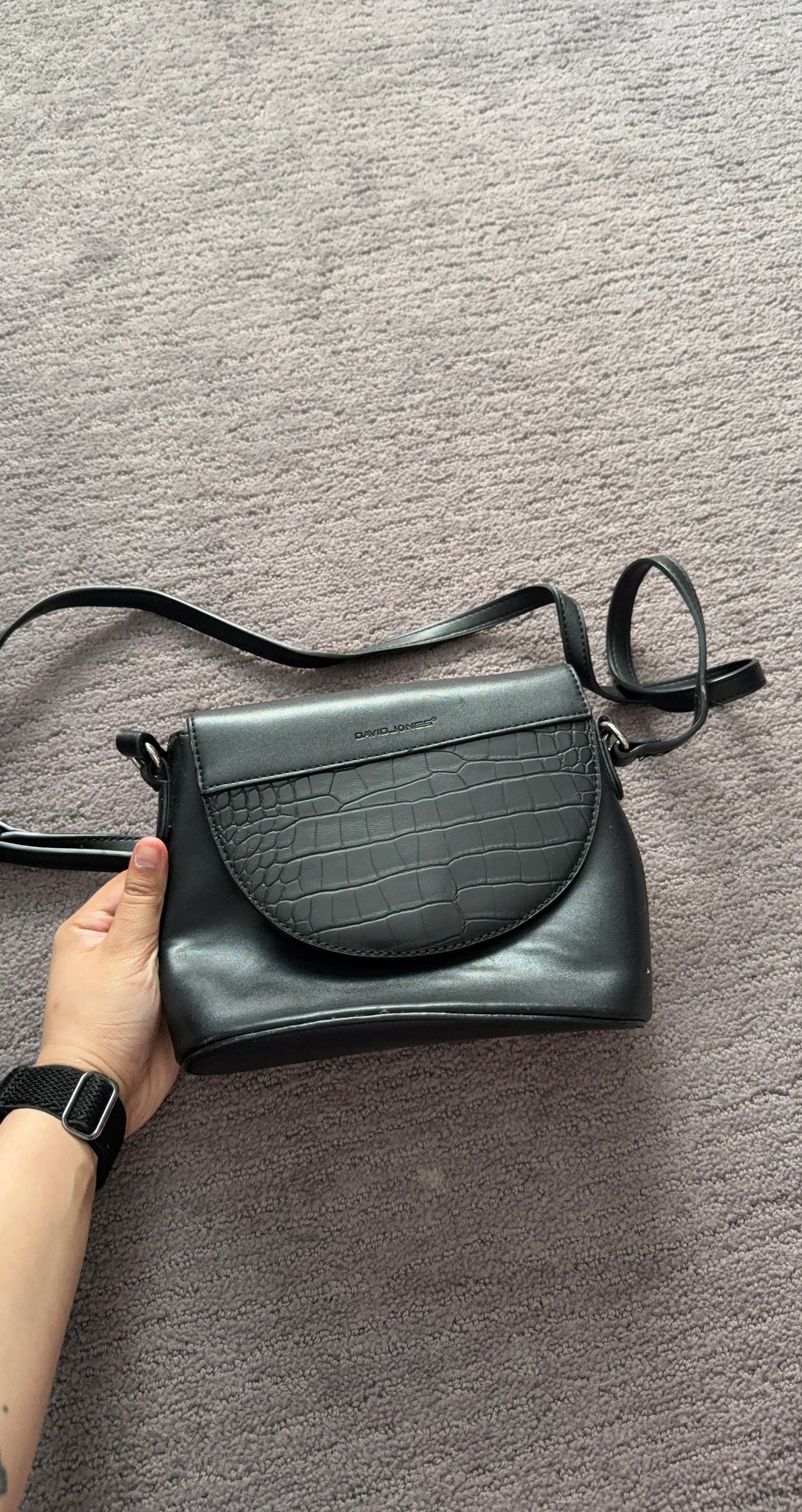 David Jones Black Crossbody Bag
