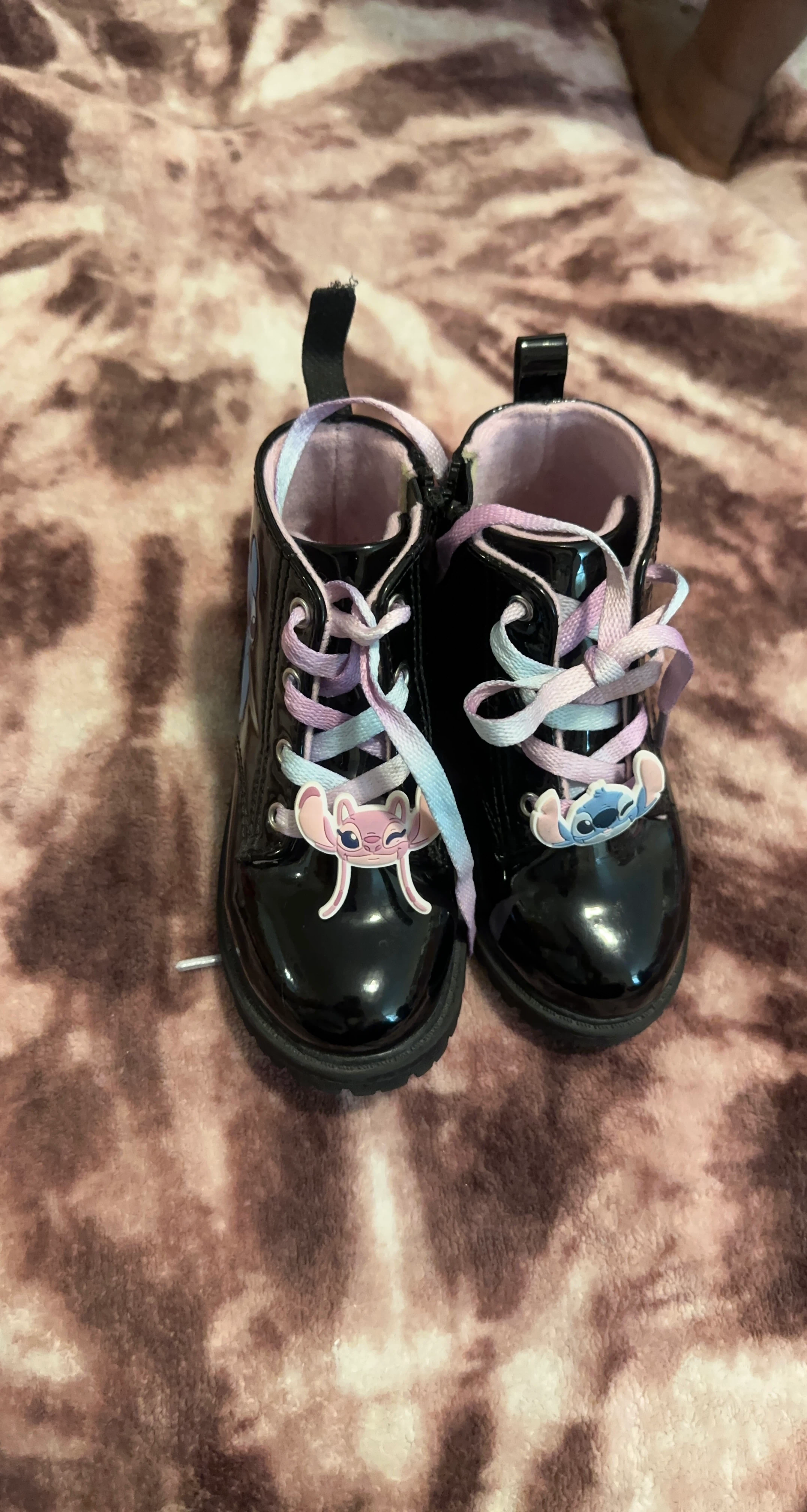 Kids' Black Stitch Boots Size 7