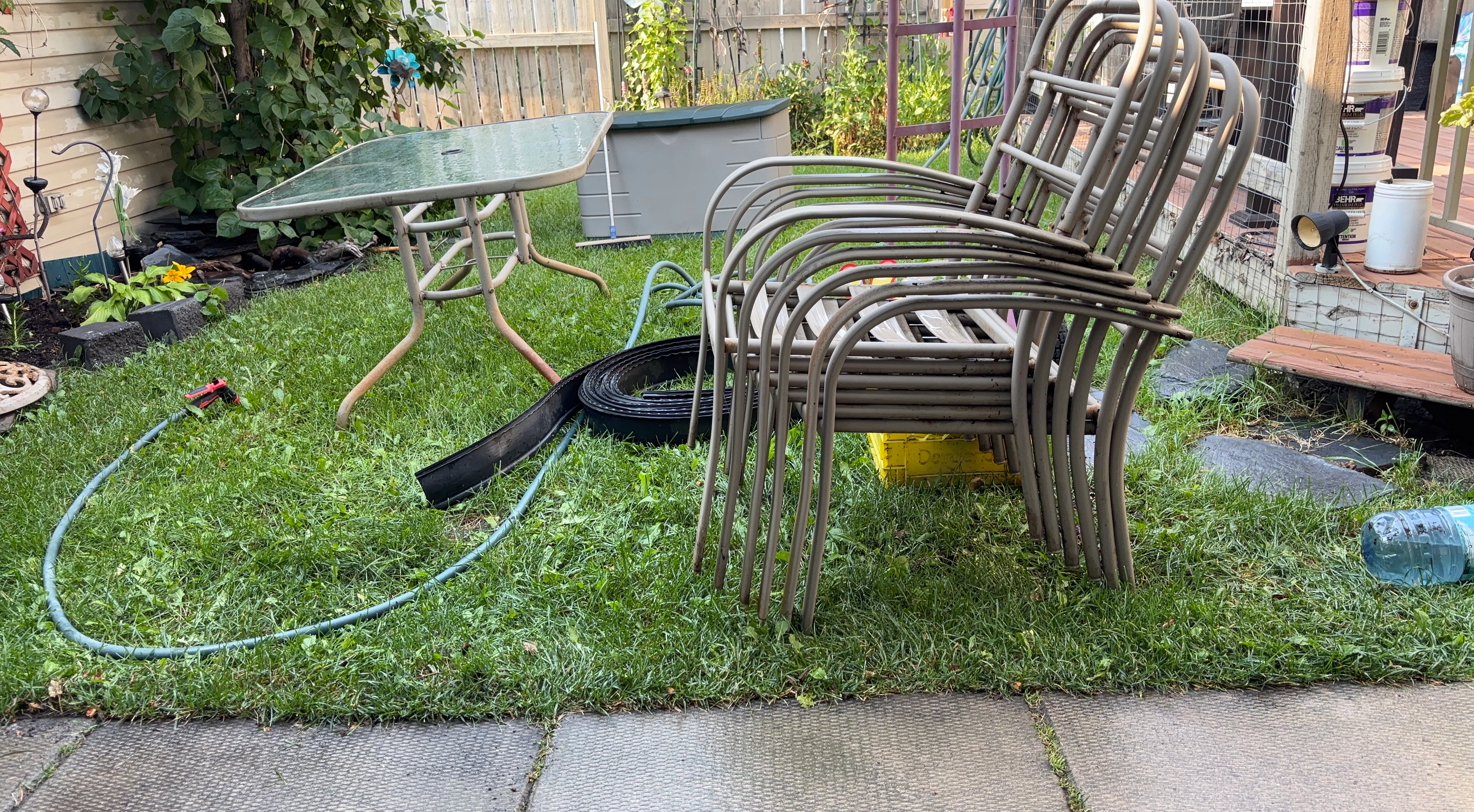Stackable Metal Patio Chairs (Set of 4)