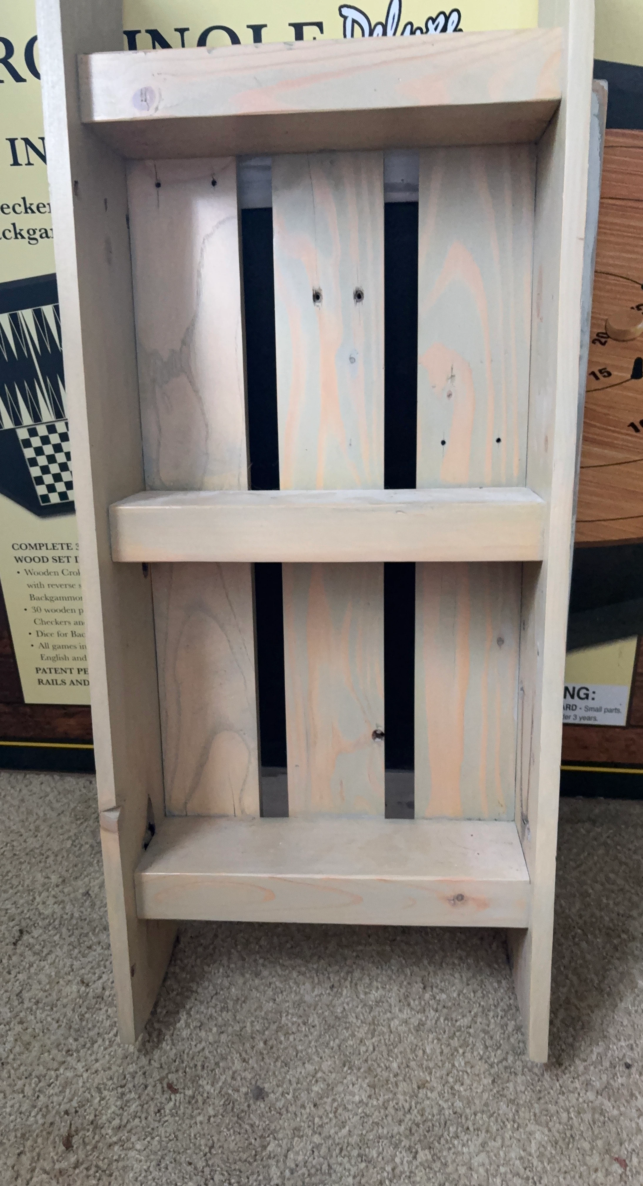 Wooden Tiered Shelf Unit
