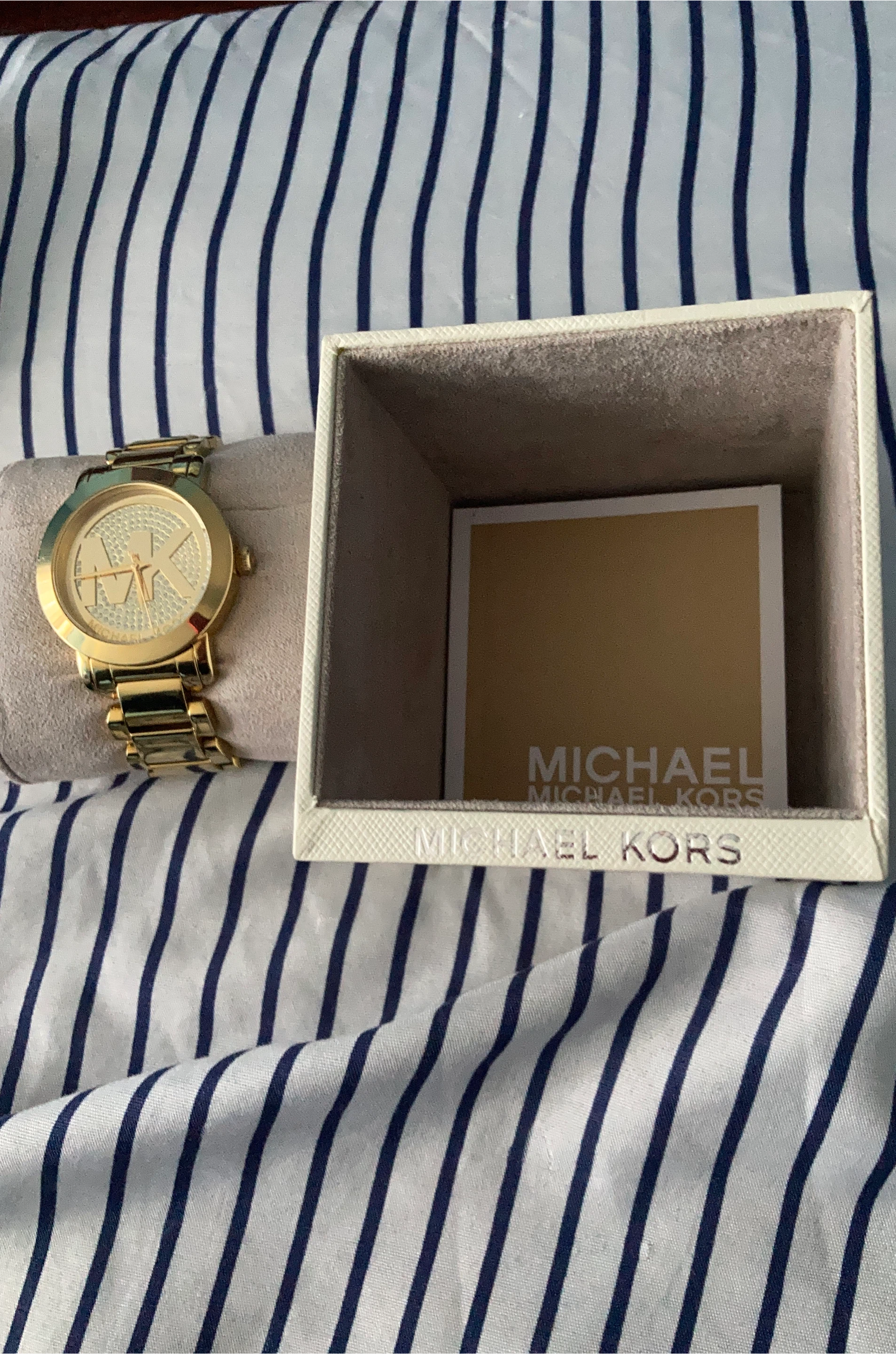 Michael Kors Gold Tone Watch with Box