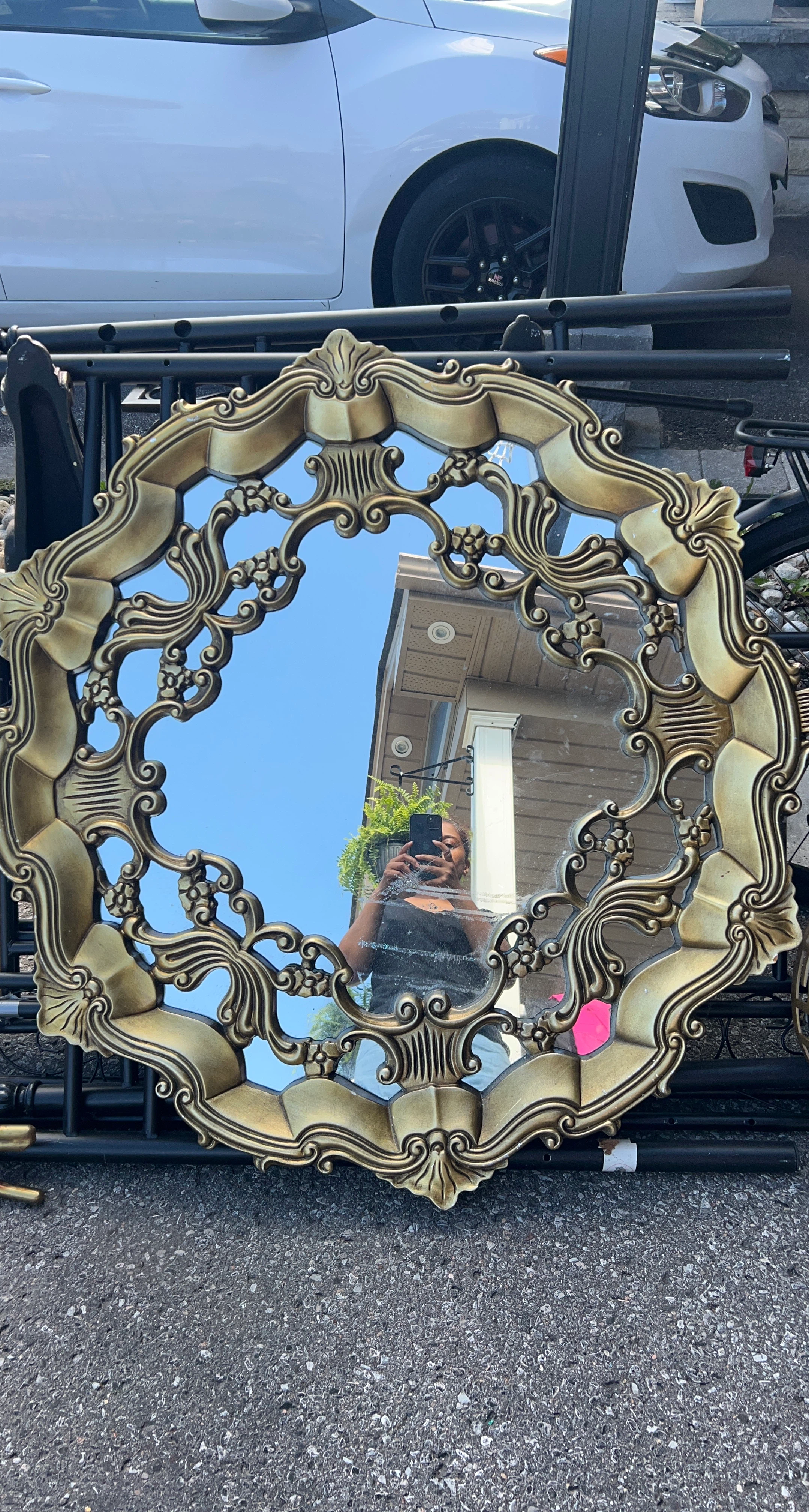 Ornate Gold Framed Wall Mirror
